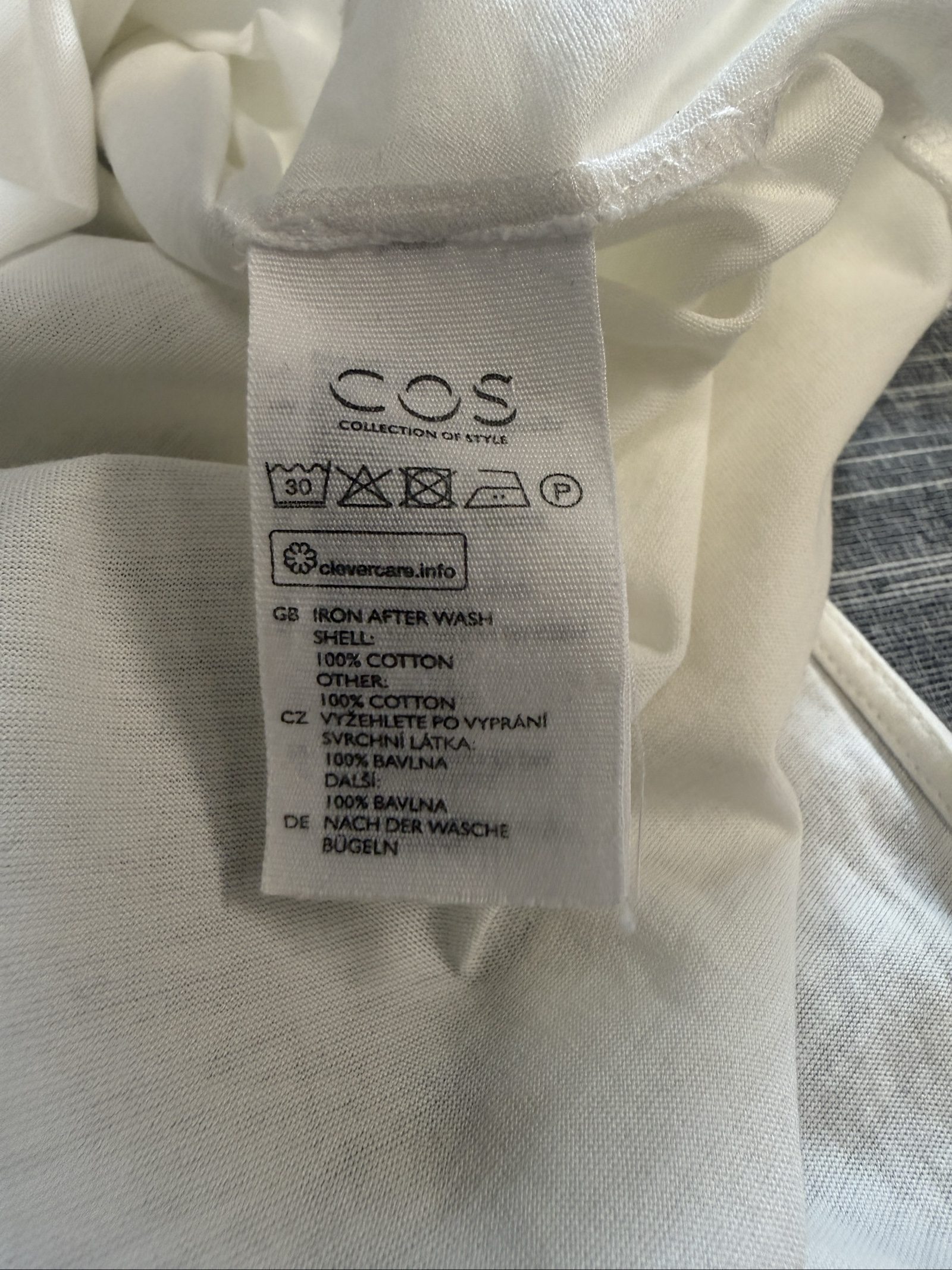 COS Women’s White Cotton Longline Shirt XS Lightweight Button-Up image 5