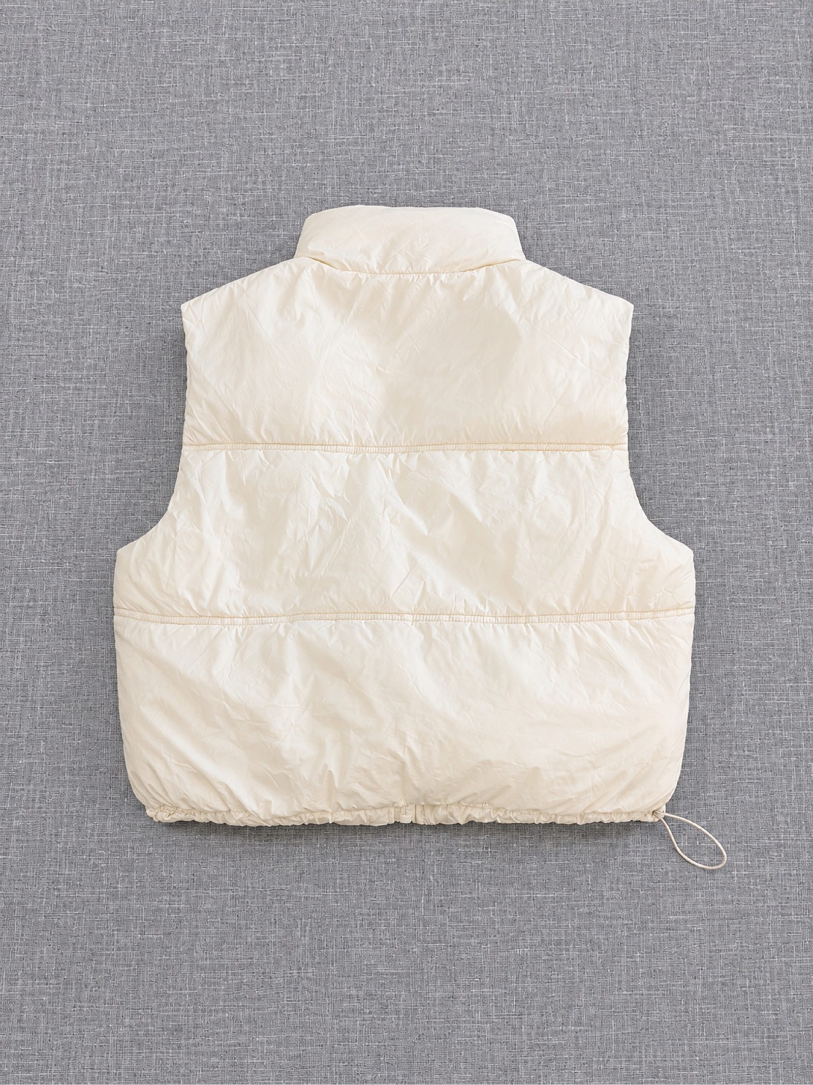 Pull & Bear Women’s Puffer Gilet Small Cream Sleeveless Jacket image 2