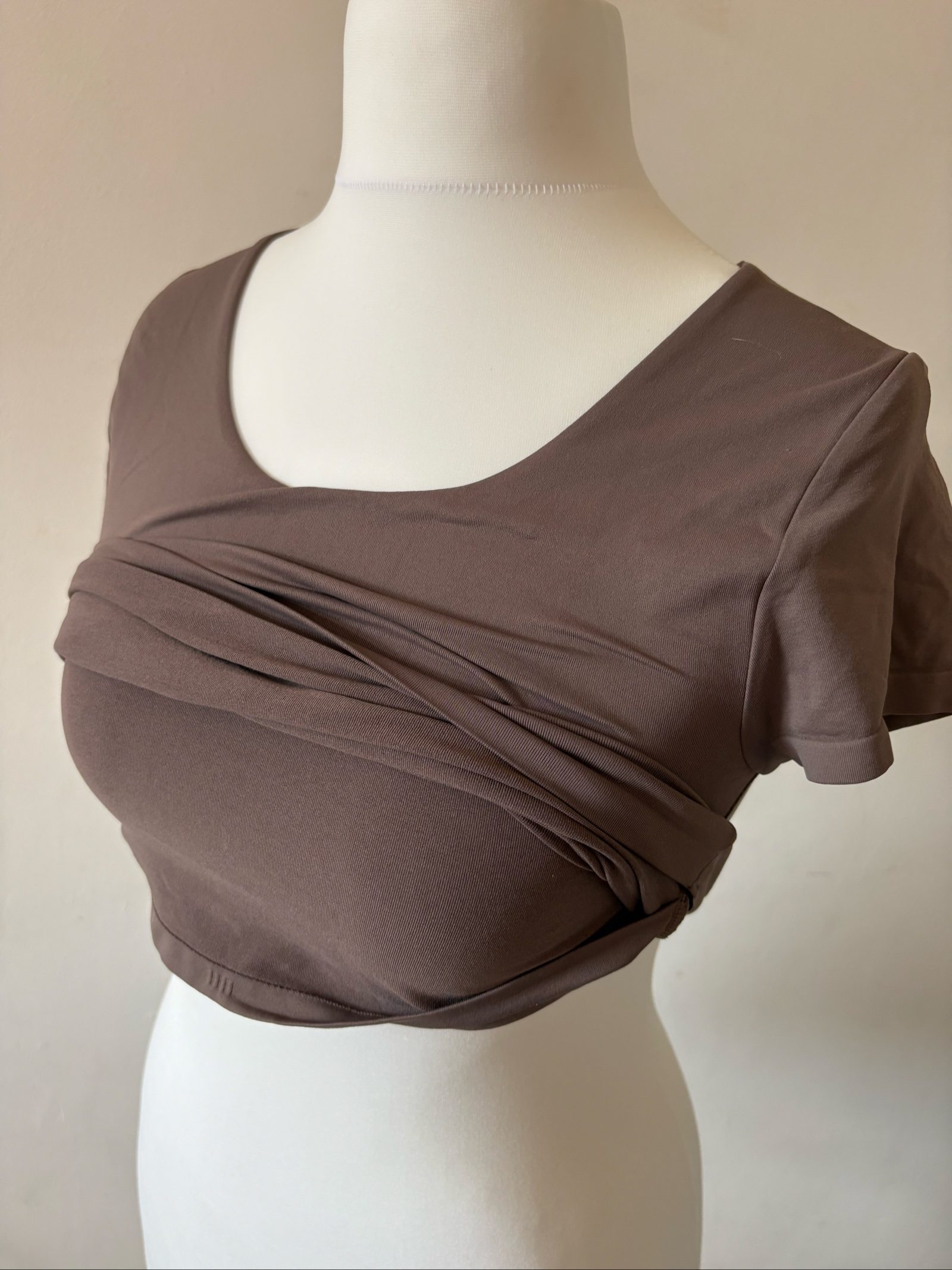 Primark Women's Brown Cropped Short Sleeve Top Medium image 4