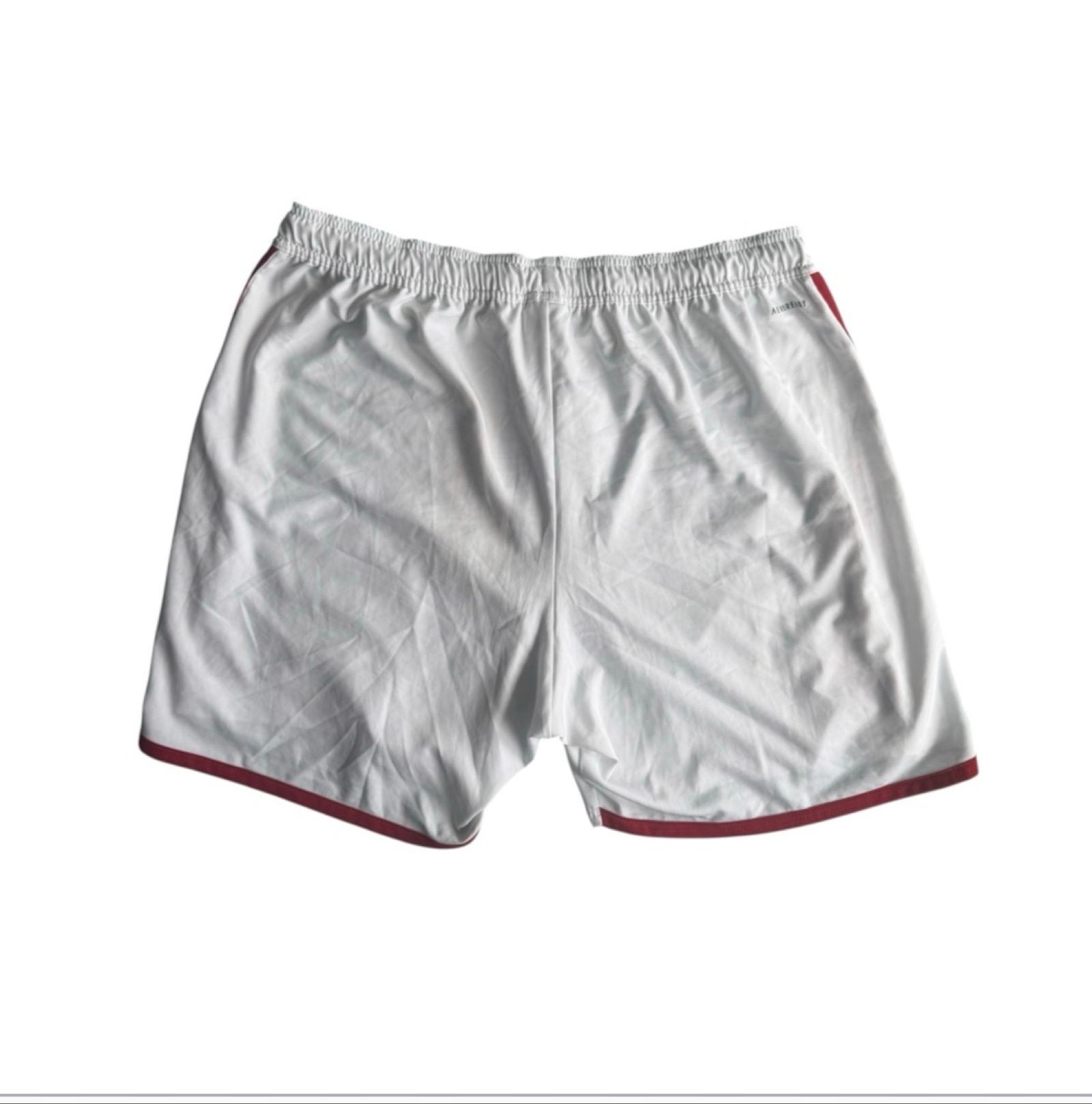 Adidas White & Red Nottingham Forest Football Shorts Medium Polyester image 2