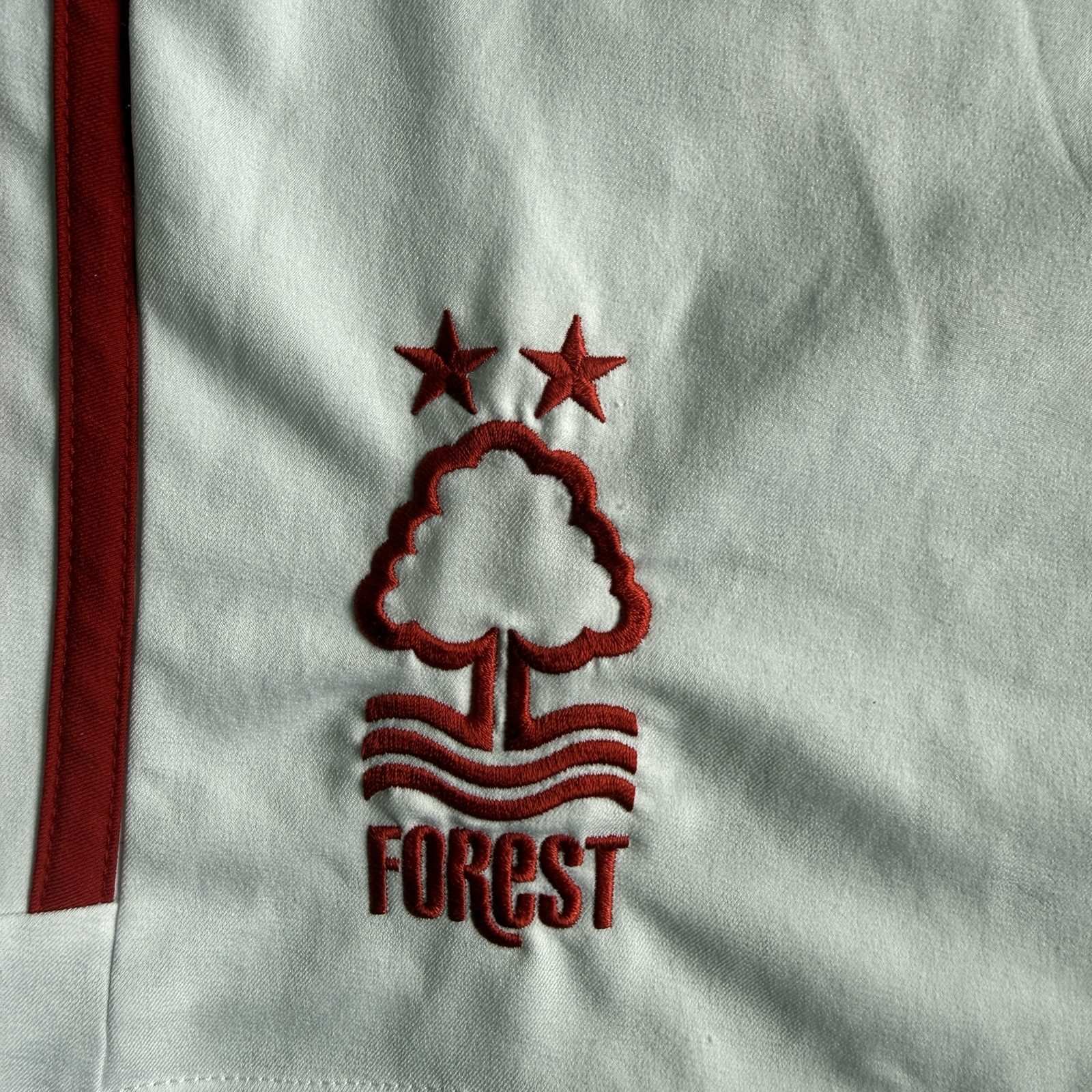 Adidas White & Red Nottingham Forest Football Shorts Medium Polyester image 10