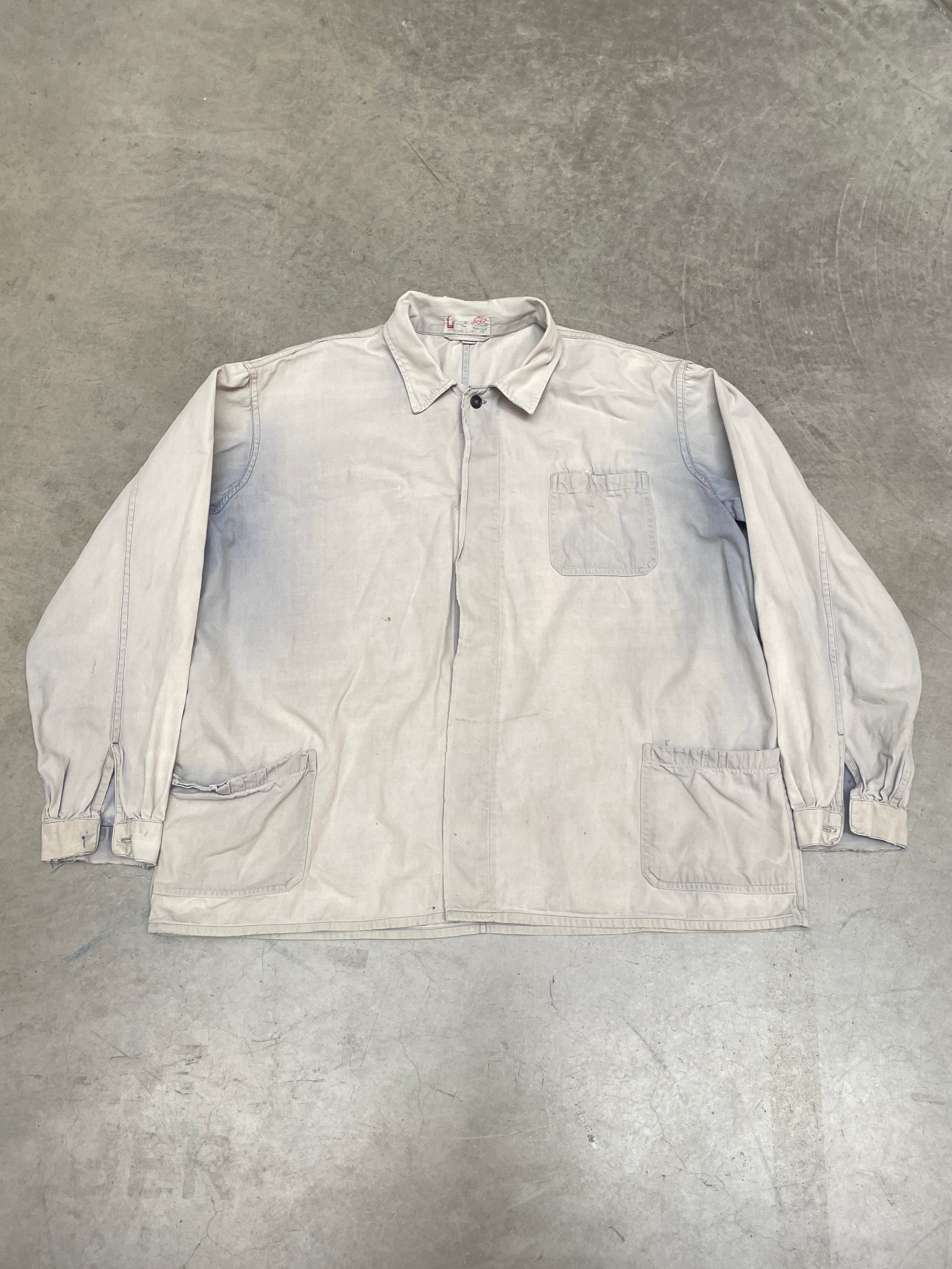 70s Lotus Vietnam smock chore coat / size L