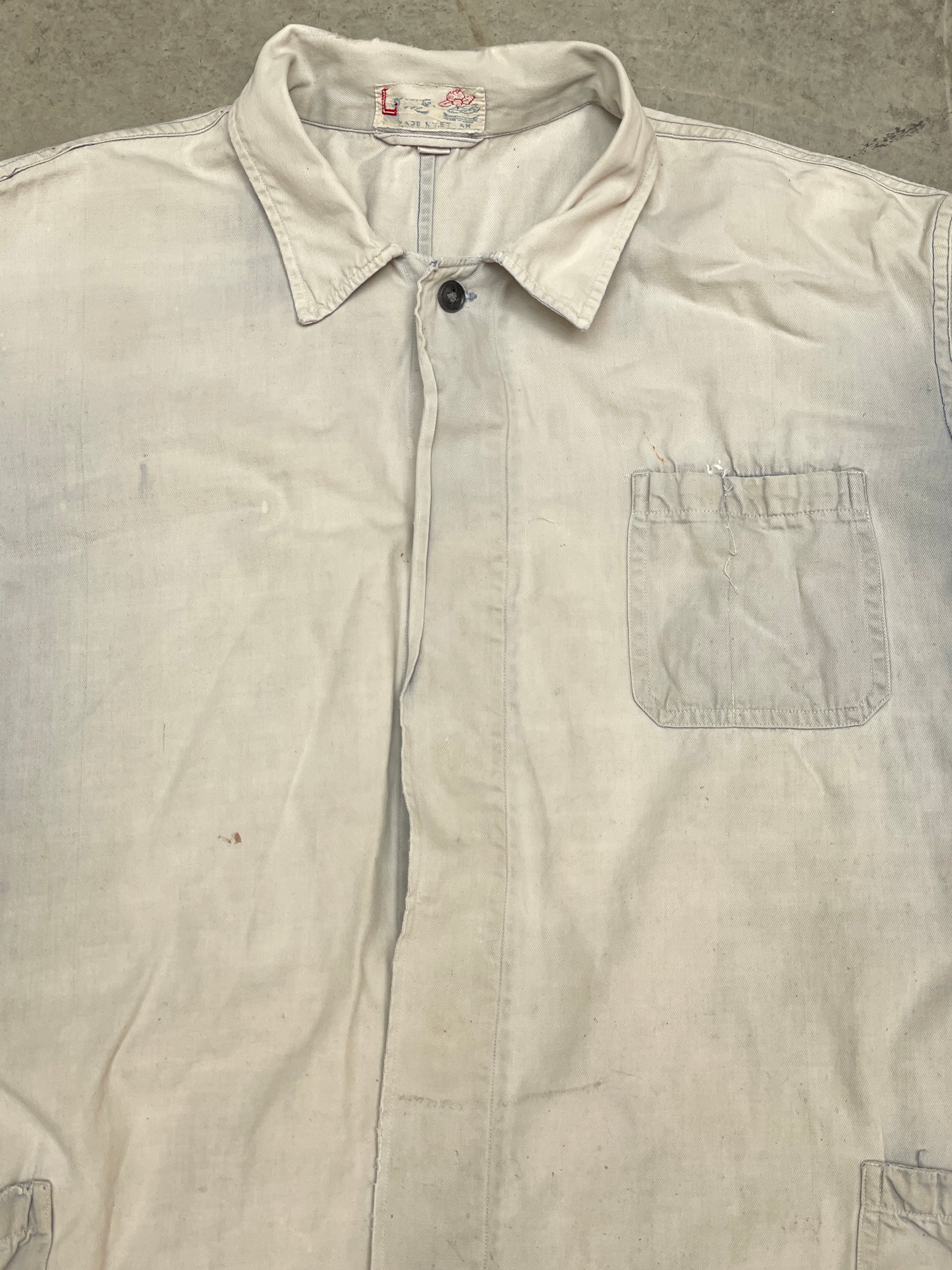 70s Lotus Vietnam smock chore coat / size L image 4