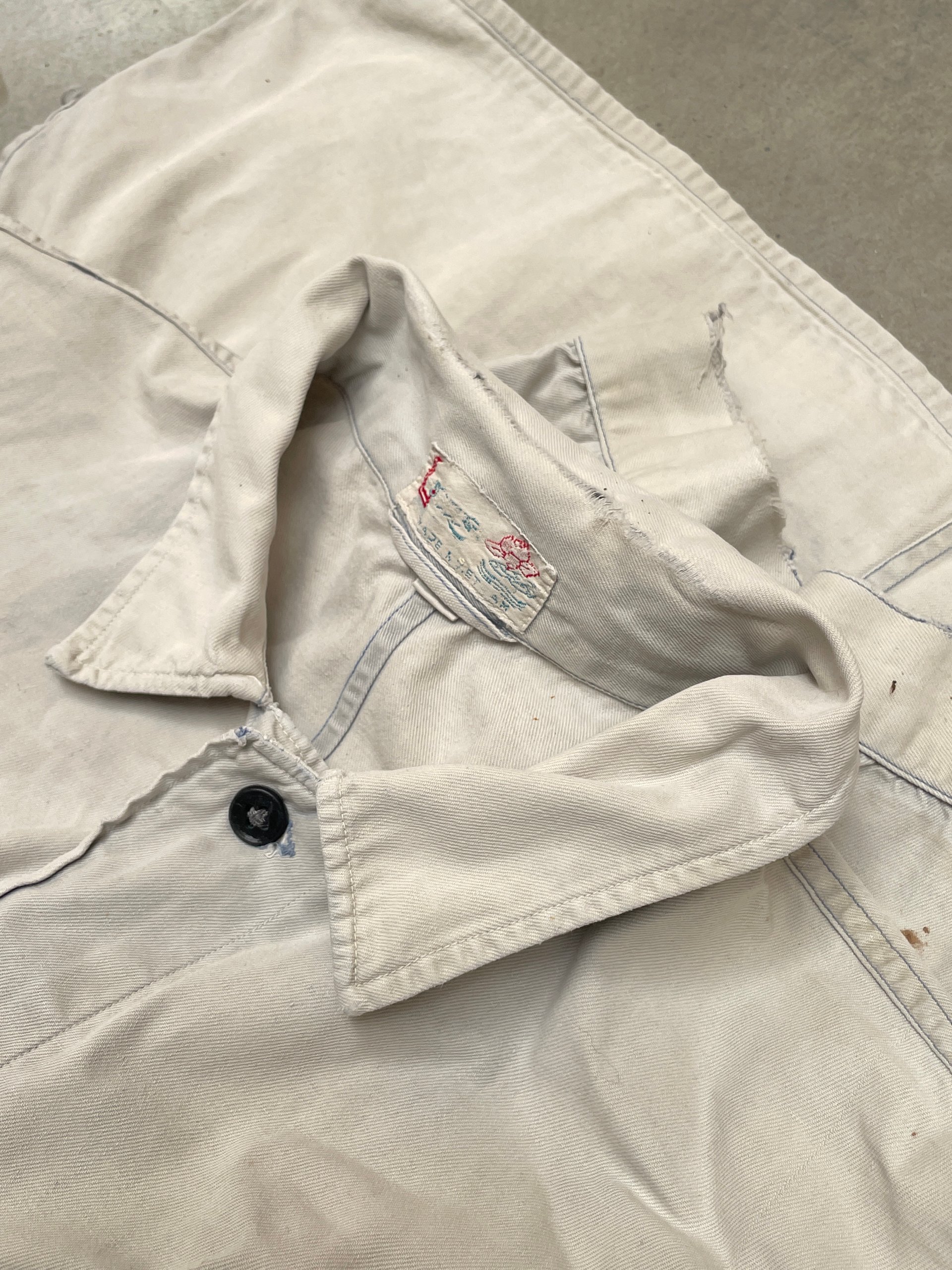 70s Lotus Vietnam smock chore coat / size L image 5