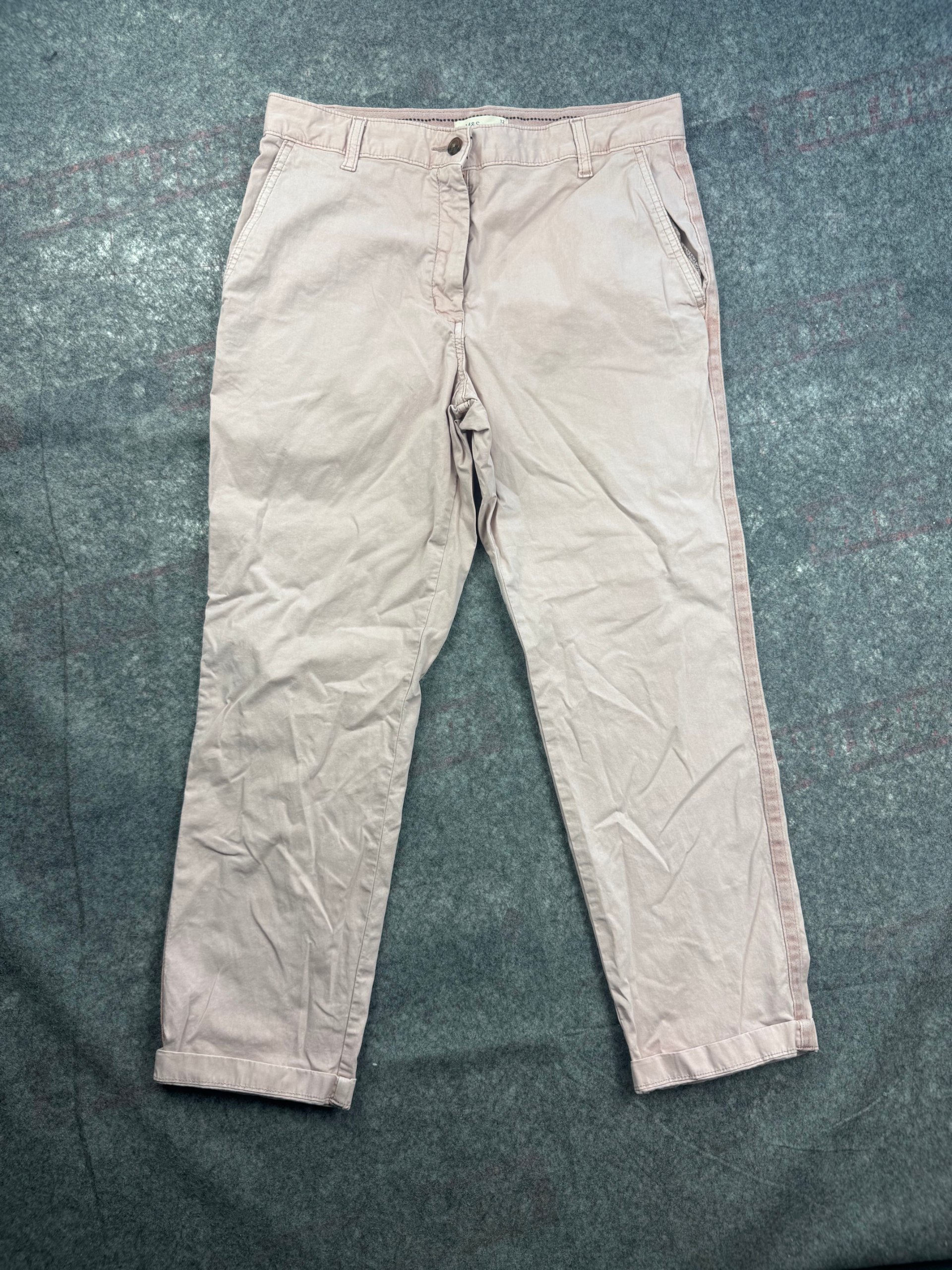 M&S Dusted Pink Chino Shorts UK 12 Short Length