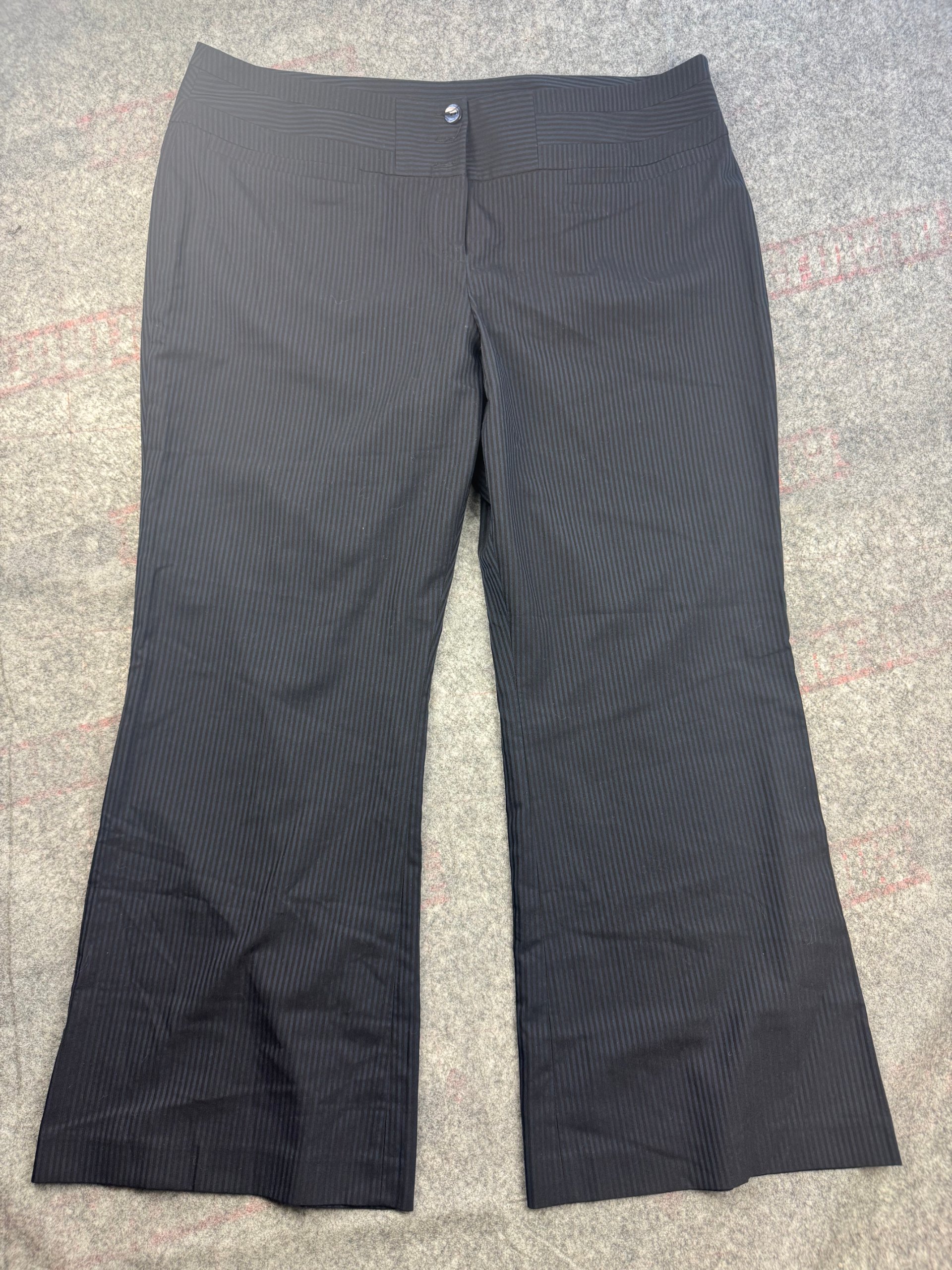 Debenhams Black Pinstripe Wide Leg Trousers UK 20