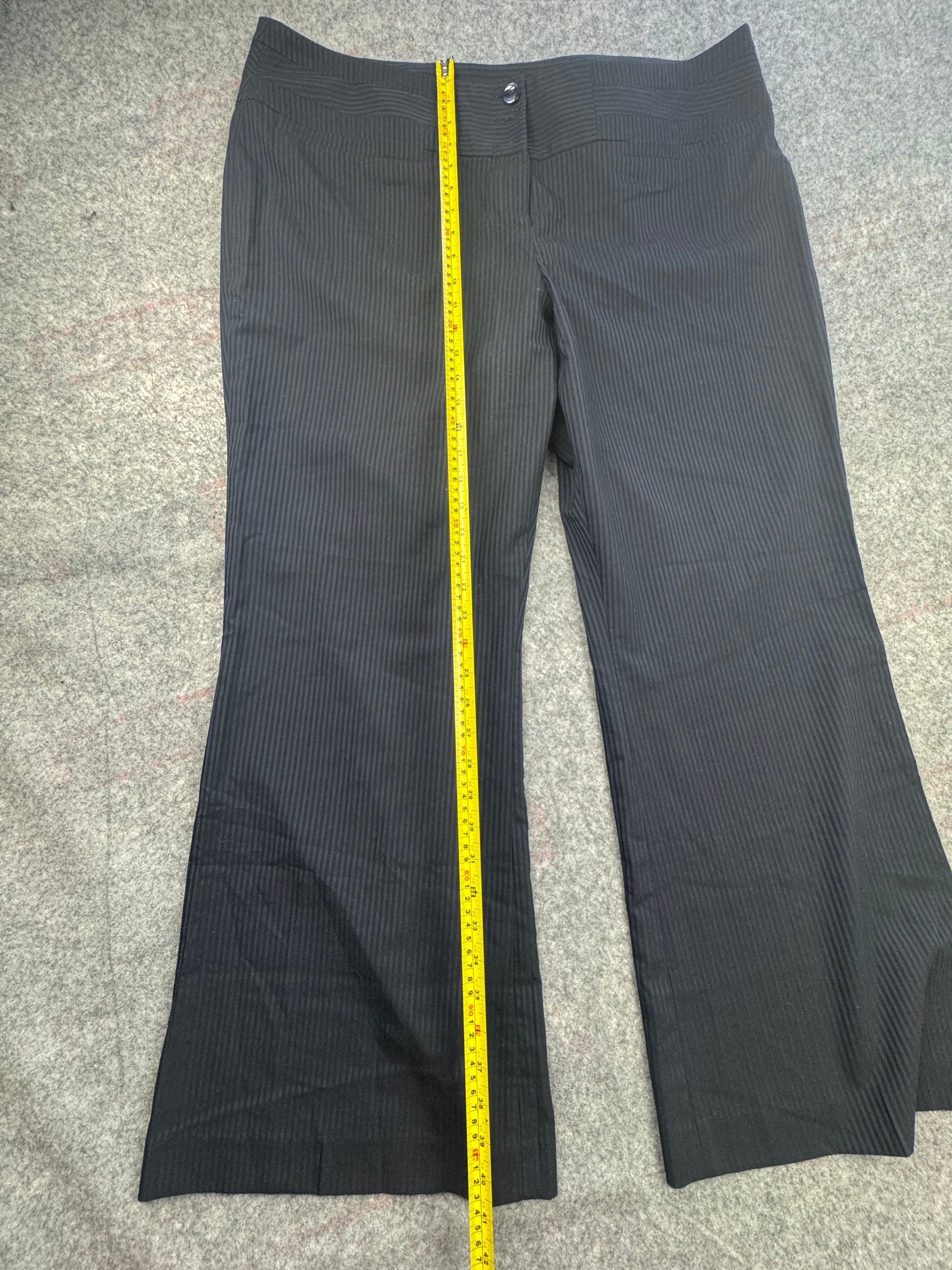 Debenhams Black Pinstripe Wide Leg Trousers UK 20 image 8