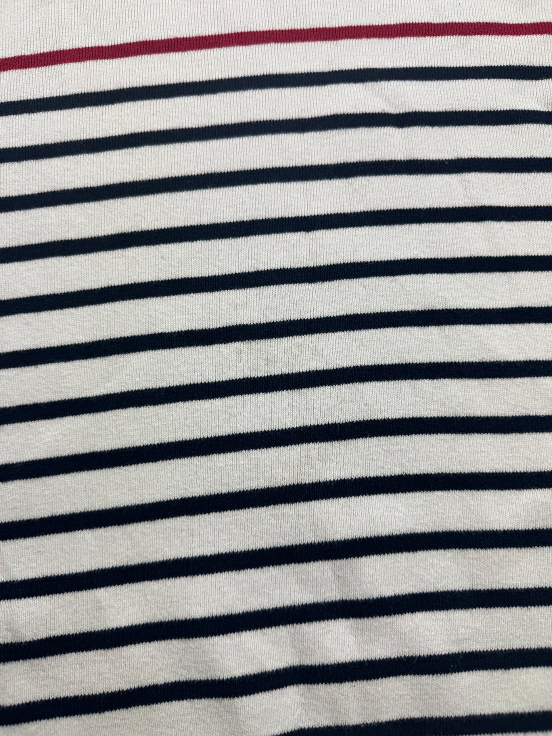 Voile Bleue White, Navy & Red Breton Stripe Sweater Large image 7