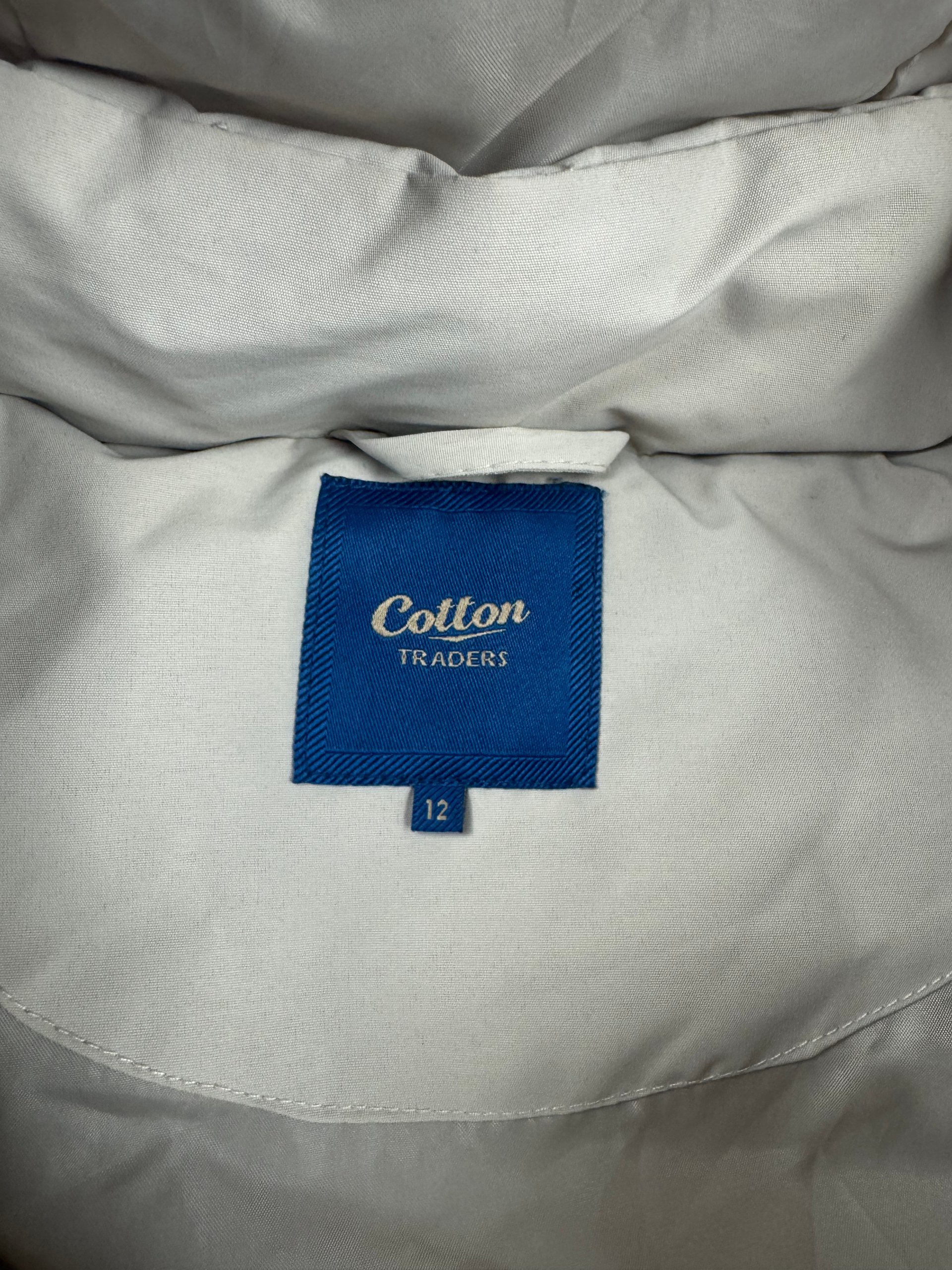 Cotton Traders Stone Padded Hooded Coat UK 12 Quilted Parka image 2