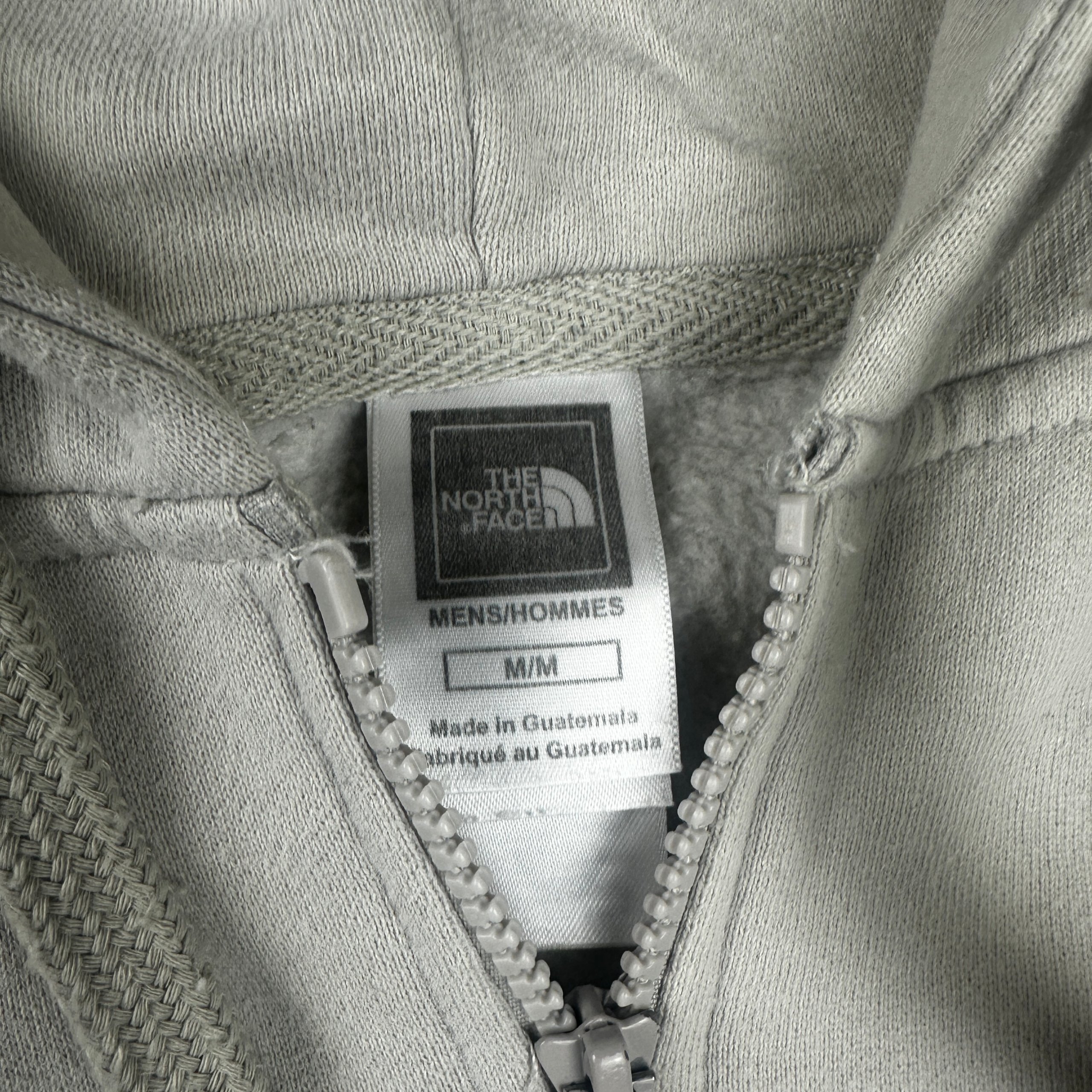 The North Face White Full Zip Hoodie Green Logo TNF Size M image 3