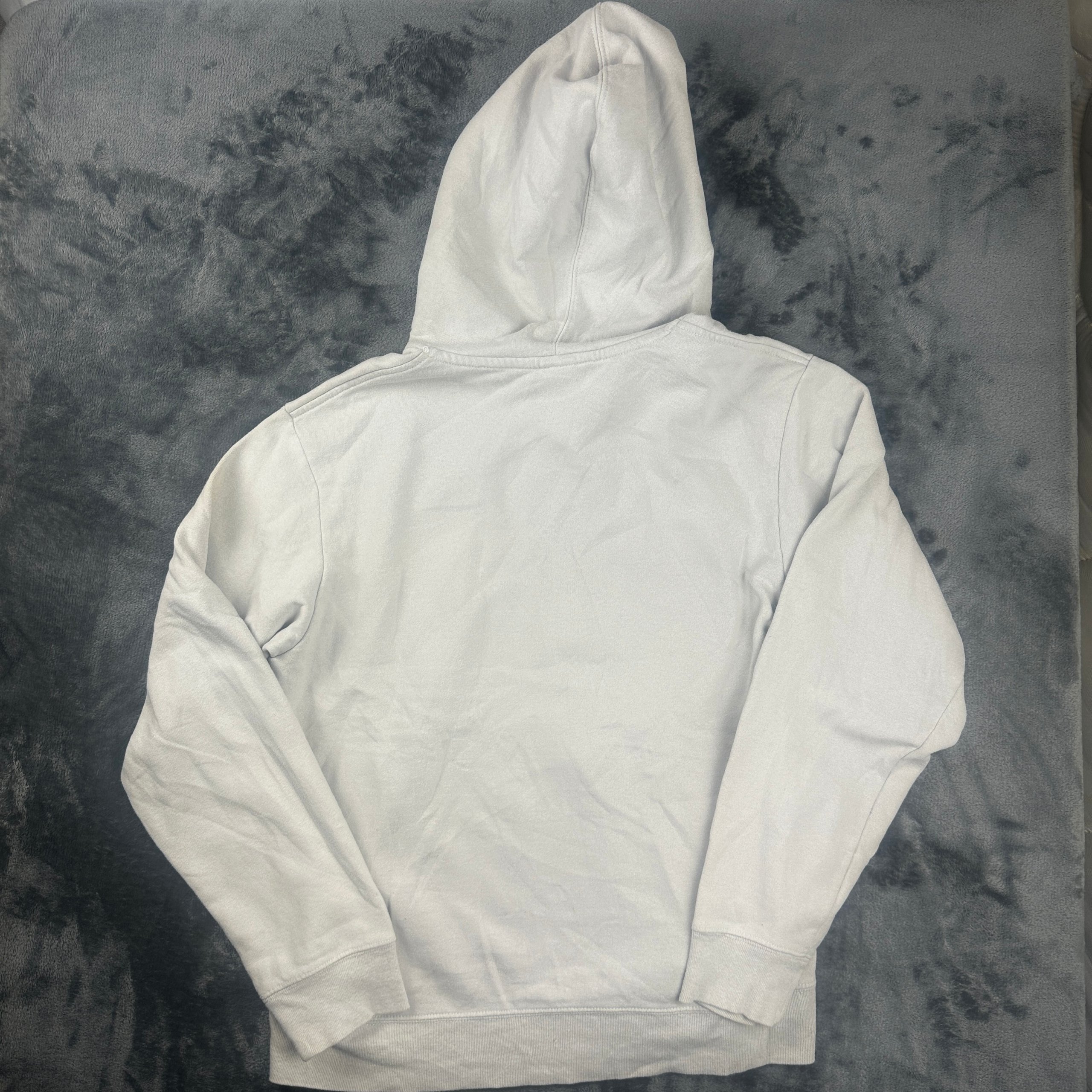 The North Face White Full Zip Hoodie Green Logo TNF Size M image 4