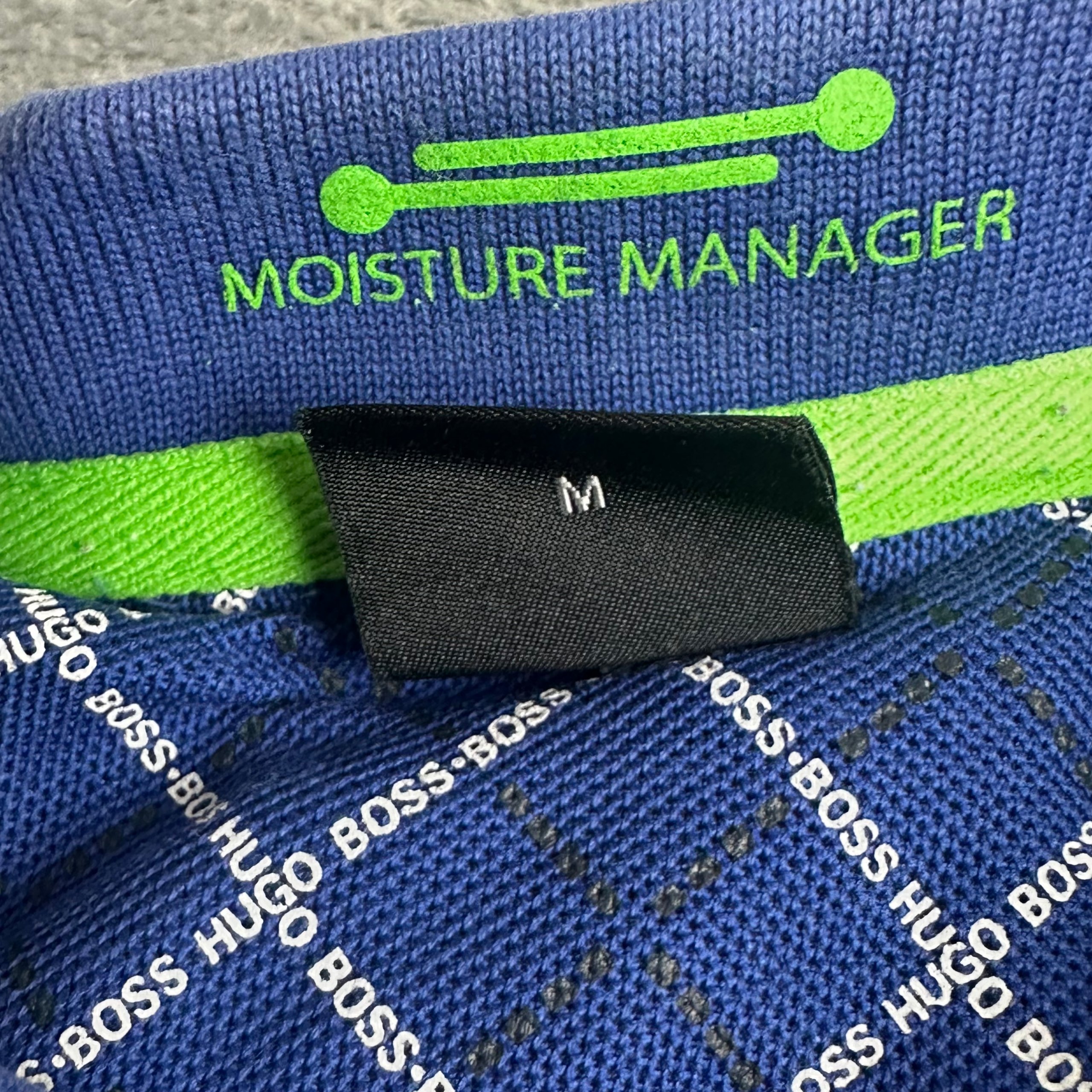 Hugo Boss Green Moisture Manager Polo Shirt Blue Men's M image 4