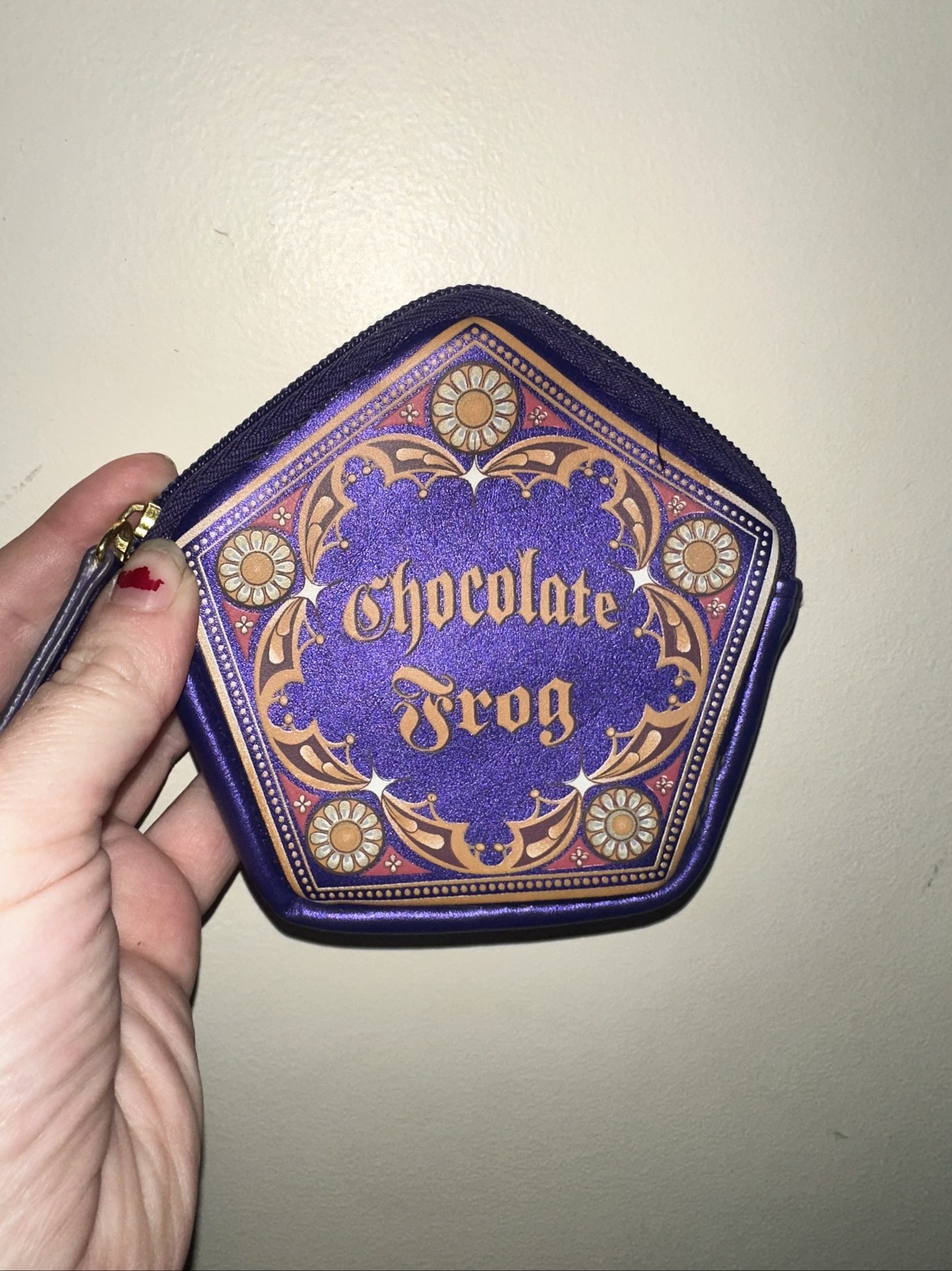 Purple Chocolate Frog Zippered Coin Purse