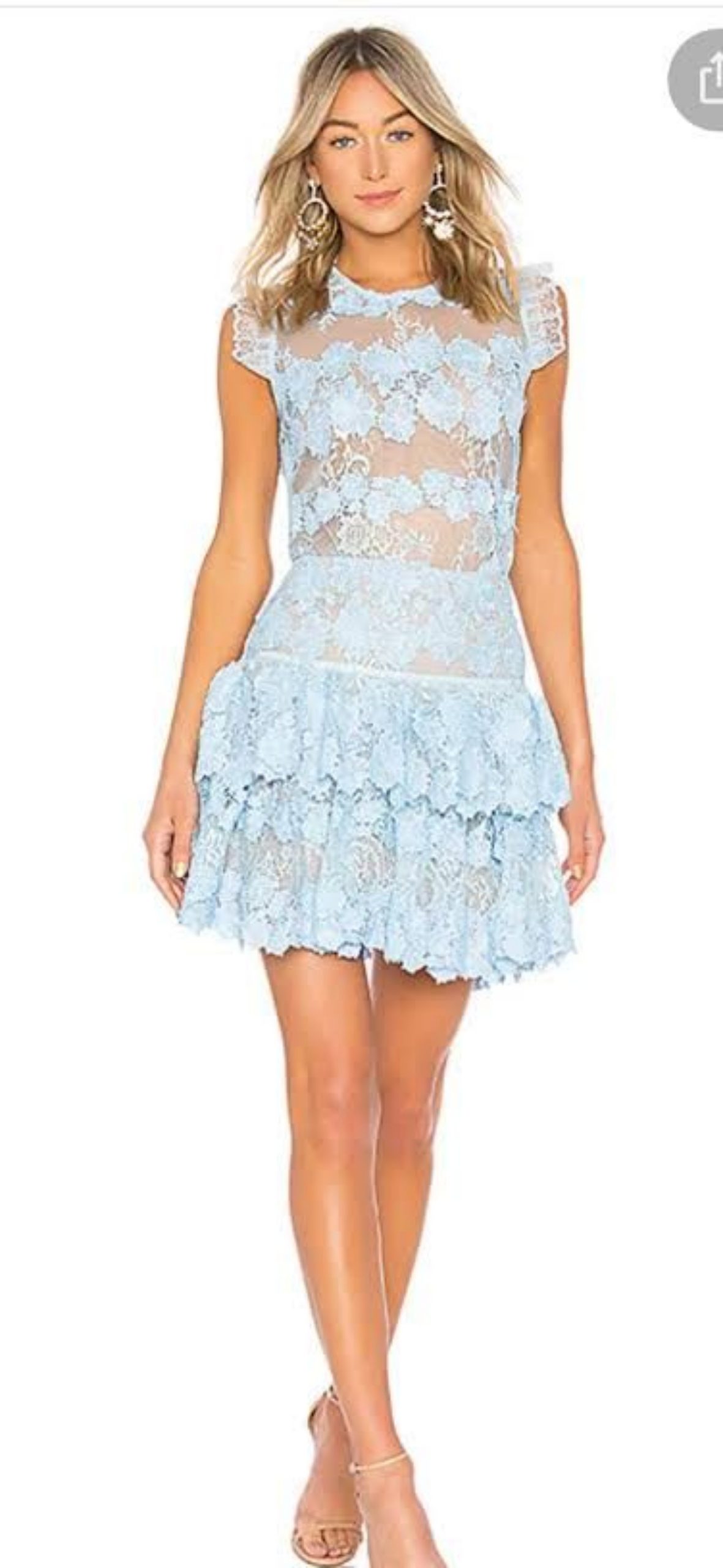 Bronx & Banco Blue Flamenco Mini Dress AUS 8 / US 4 / S