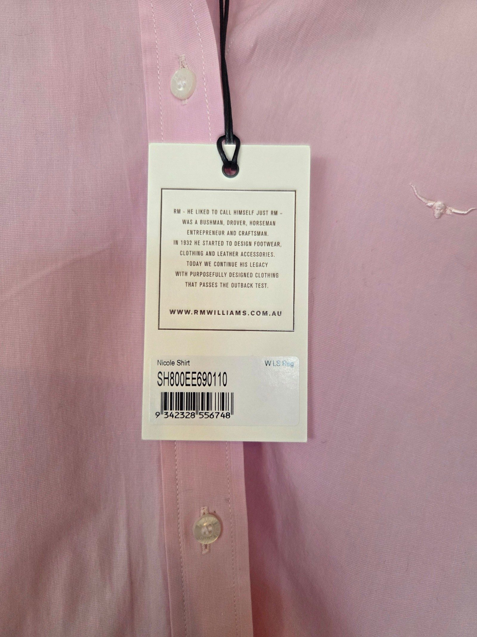 R.M. Williams Women's Pink Nicole Shirt Size 10 image 5