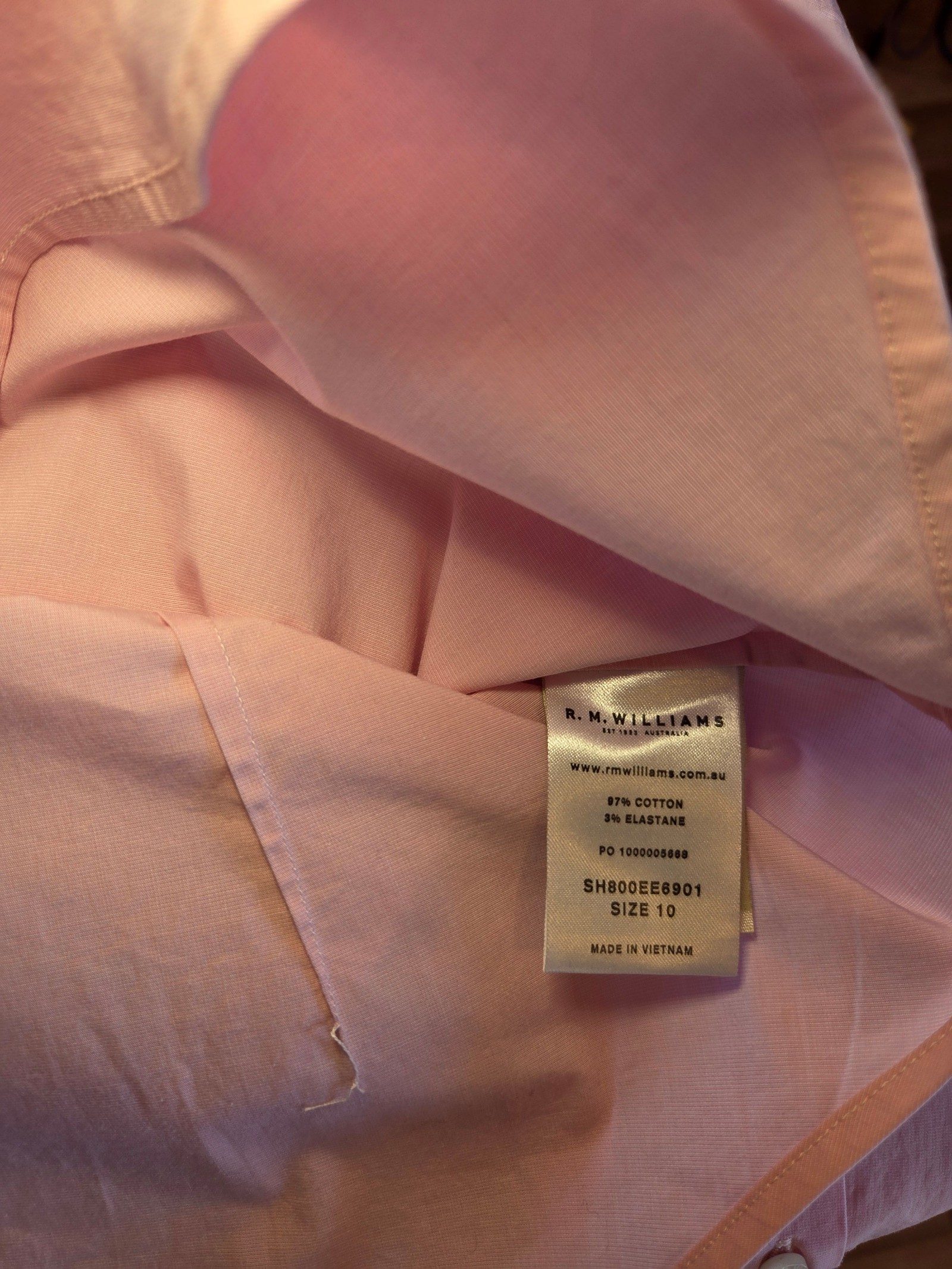 R.M. Williams Women's Pink Nicole Shirt Size 10 image 6