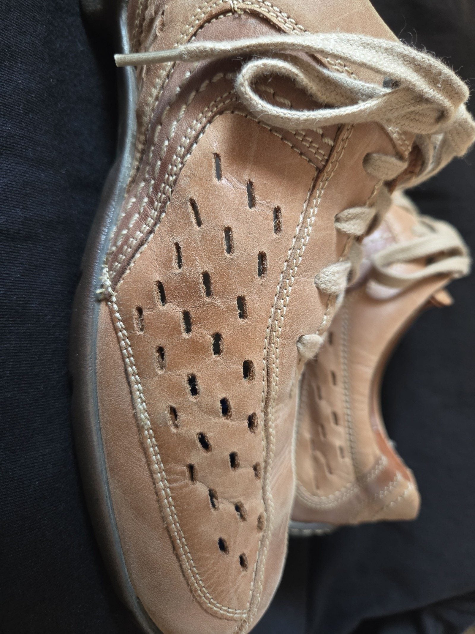 Brown Leather Casual Lace-Up Shoes Size Other image 6