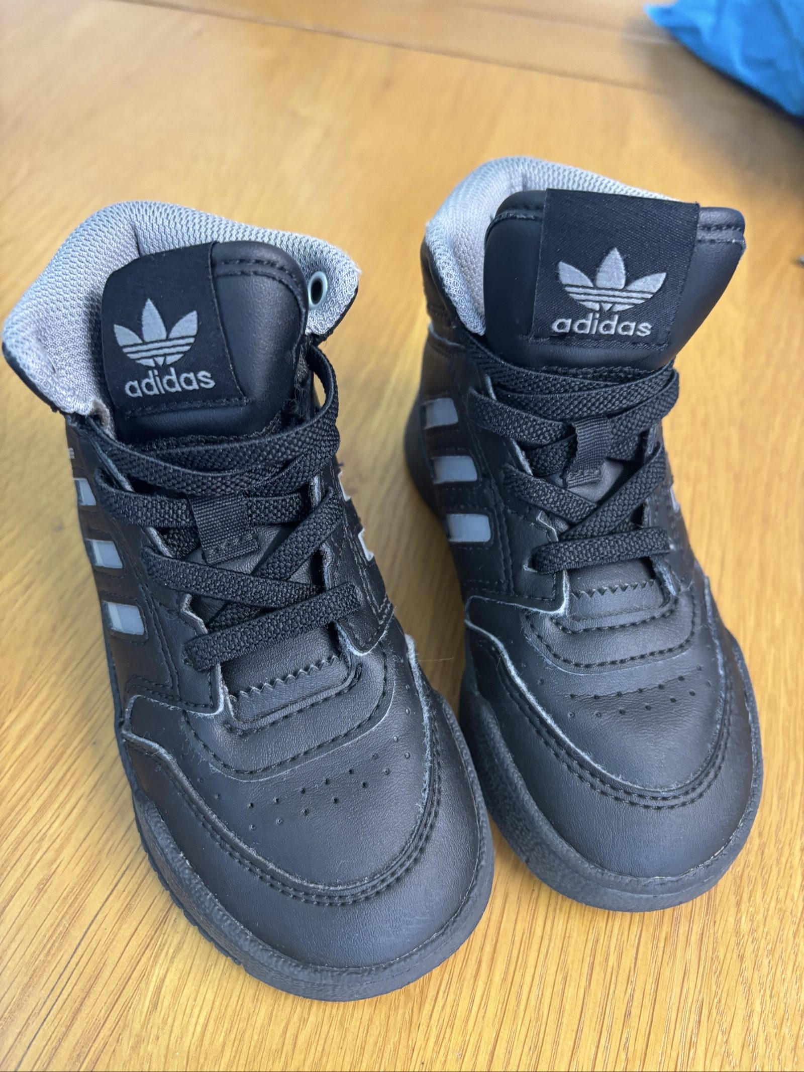 Adidas Kids Black & Red & Blue High Top Trainers UK 6.5 & 7 image 5