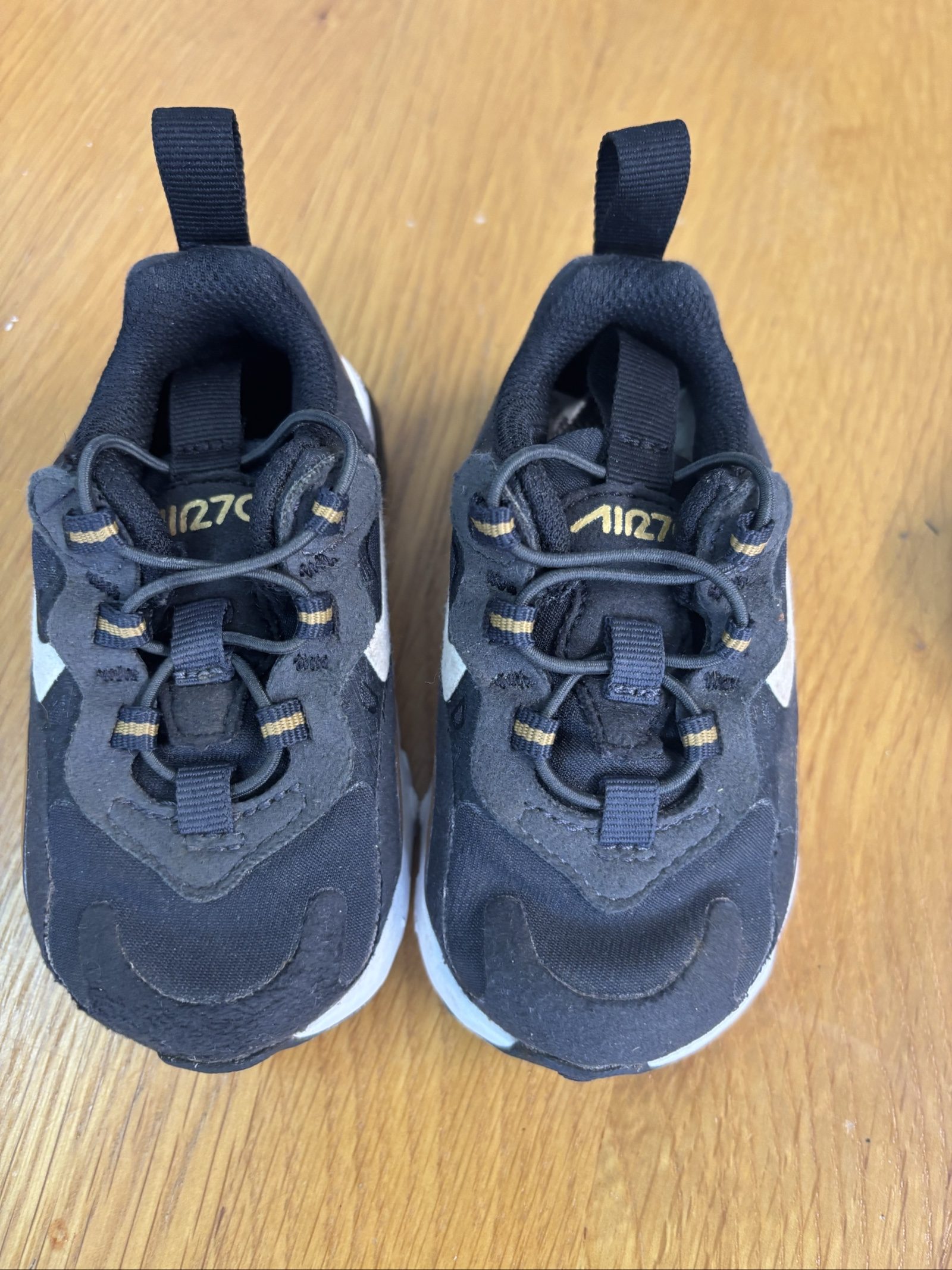 Nike Black & White Kids' Sneakers Air 270 6c & Air Force 1 Uk 3.5 image 2