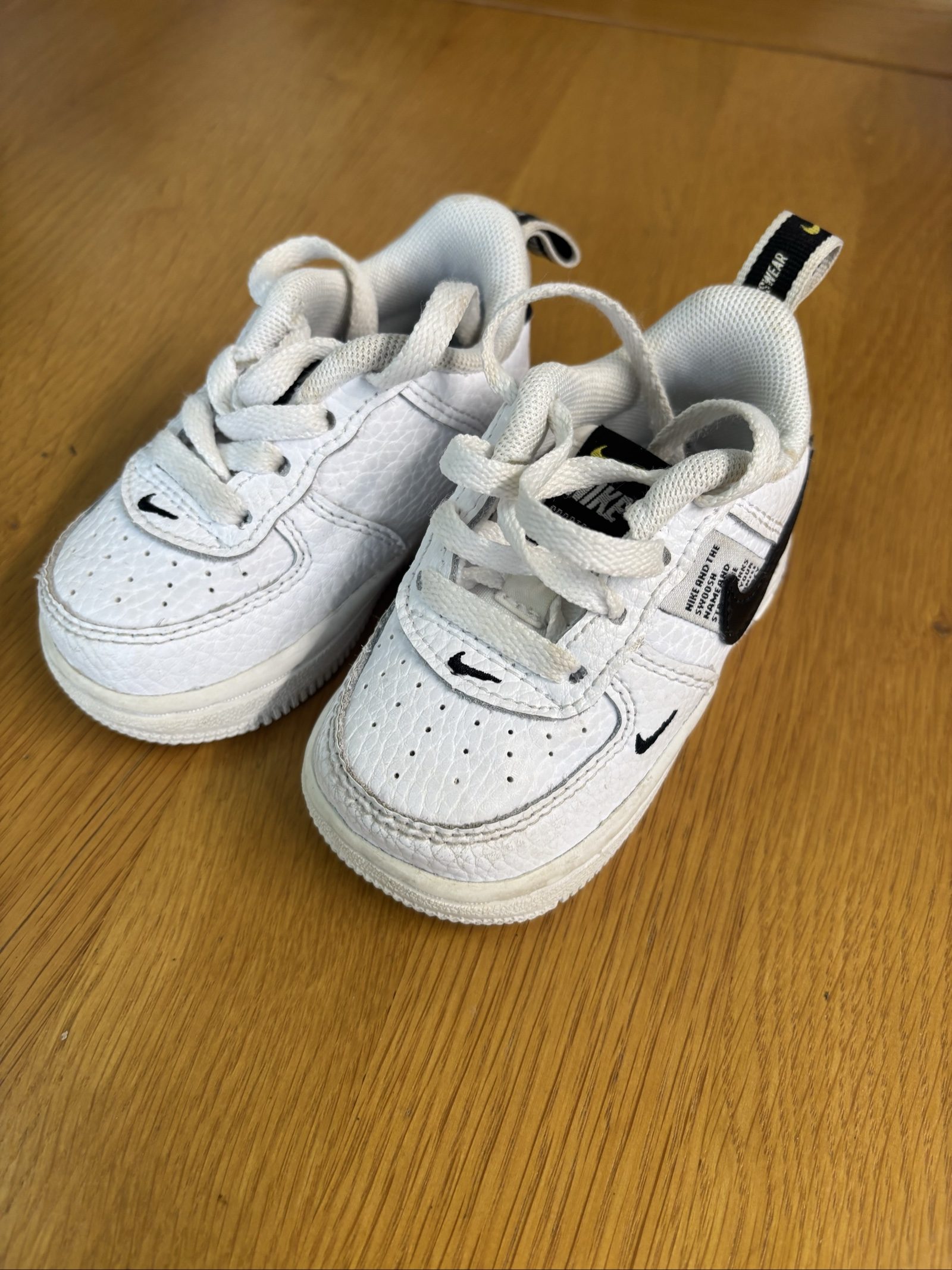 Nike Black & White Kids' Sneakers Air 270 6c & Air Force 1 Uk 3.5 image 4