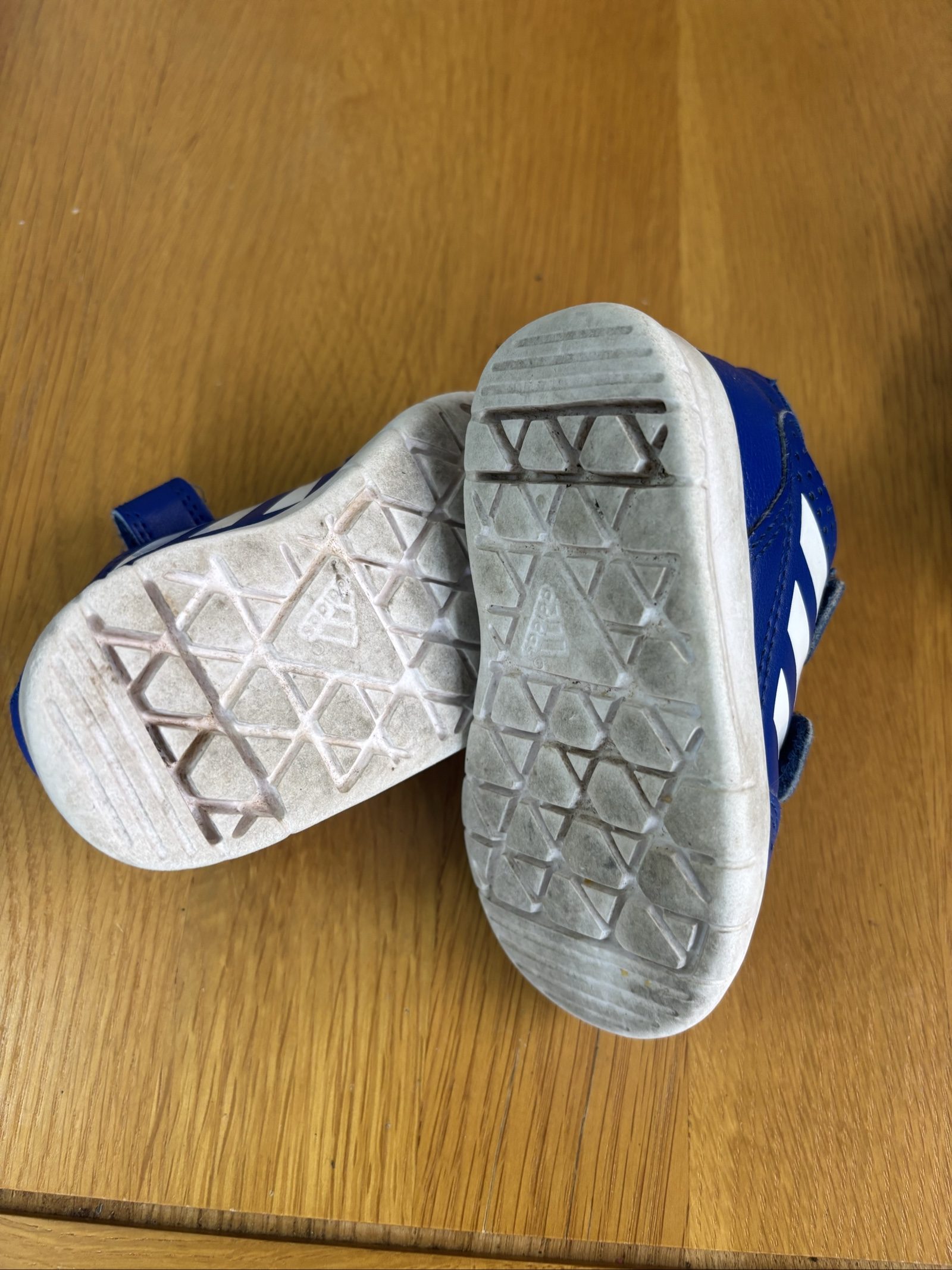 Adidas Blue Kids' Velcro Trainers Size 4 + Lacoste Black image 7