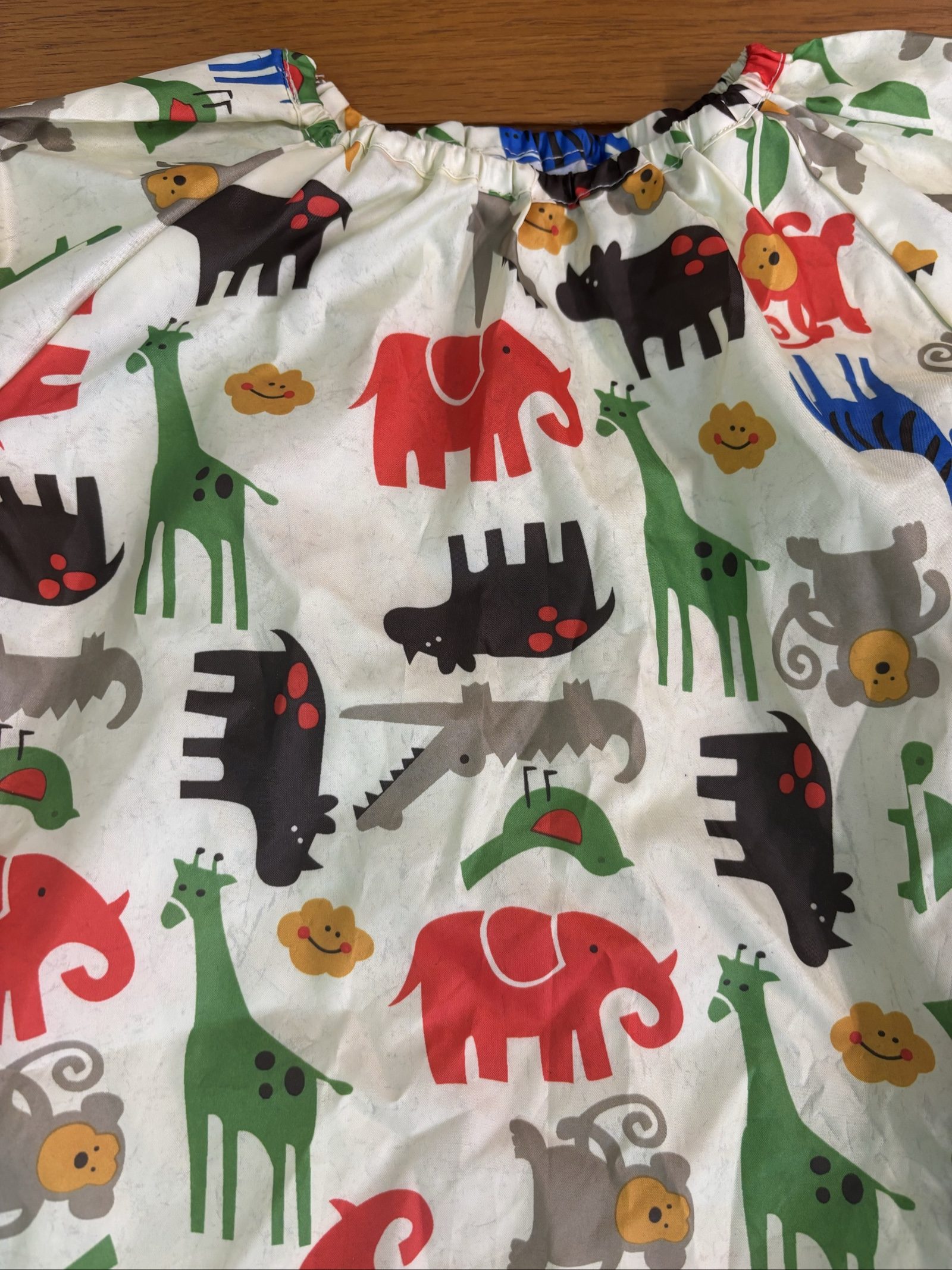 Dawn Tu Multi Animal Print Kids' Long Sleeve messy play cover One Size image 3