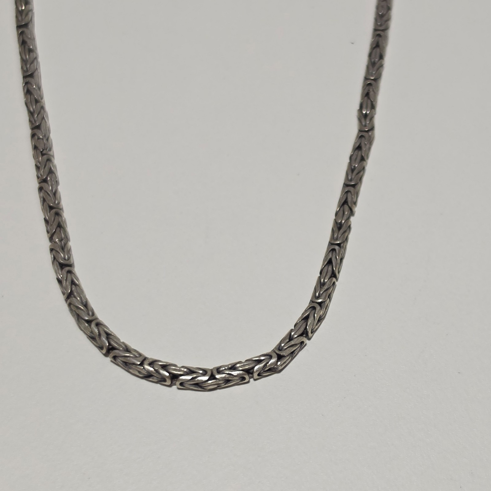 Antique Sterling Silver Unisex Chain Necklace .b3 image 3