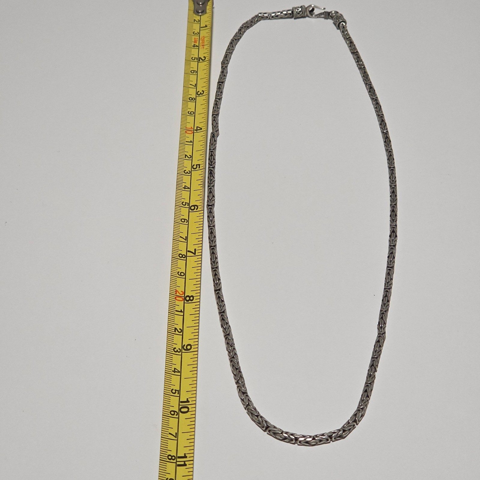 Antique Sterling Silver Unisex Chain Necklace .b3 image 4