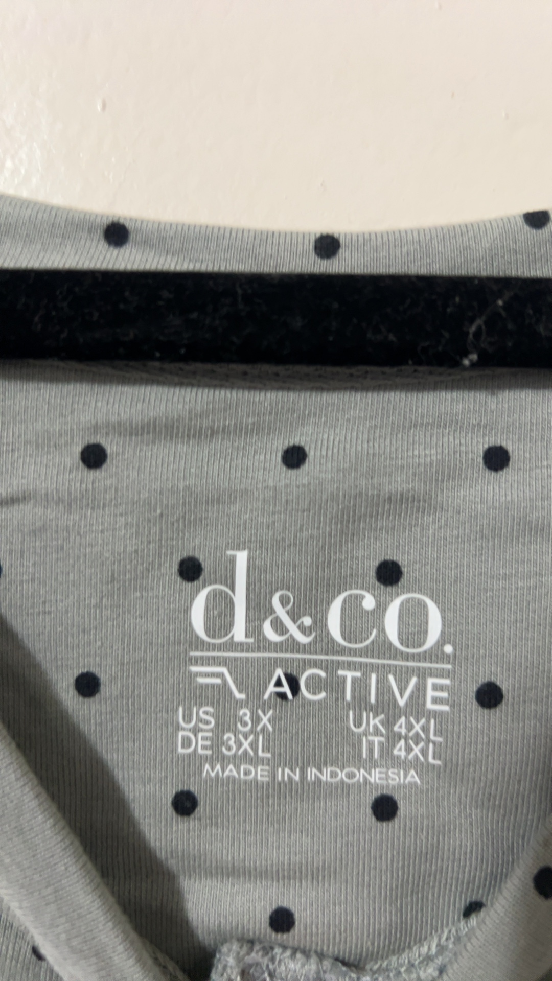 d&co. Grey & Black Polka Dot Active Long Sleeve Top 3X image 3