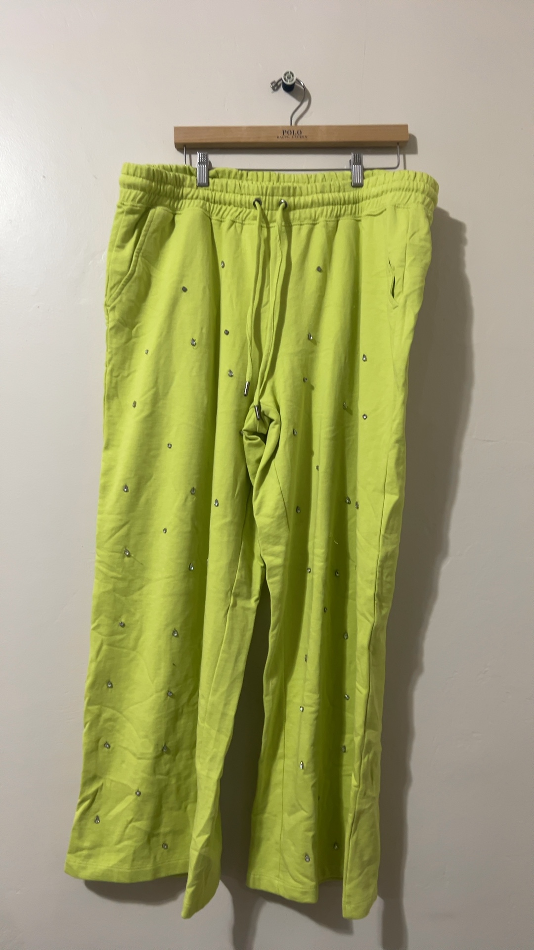 Fierce by Mally Yellow Embellished Sweatpants XL