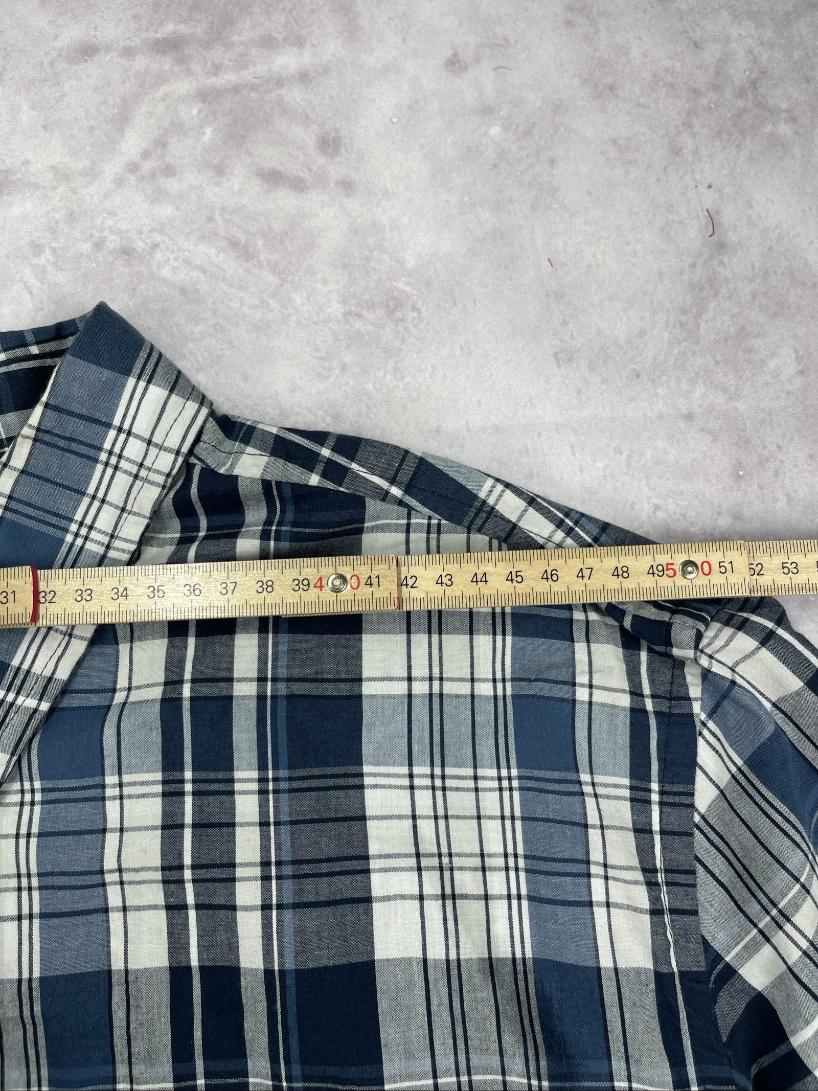 George Blue & White Check Relaxed Shirt XL image 6