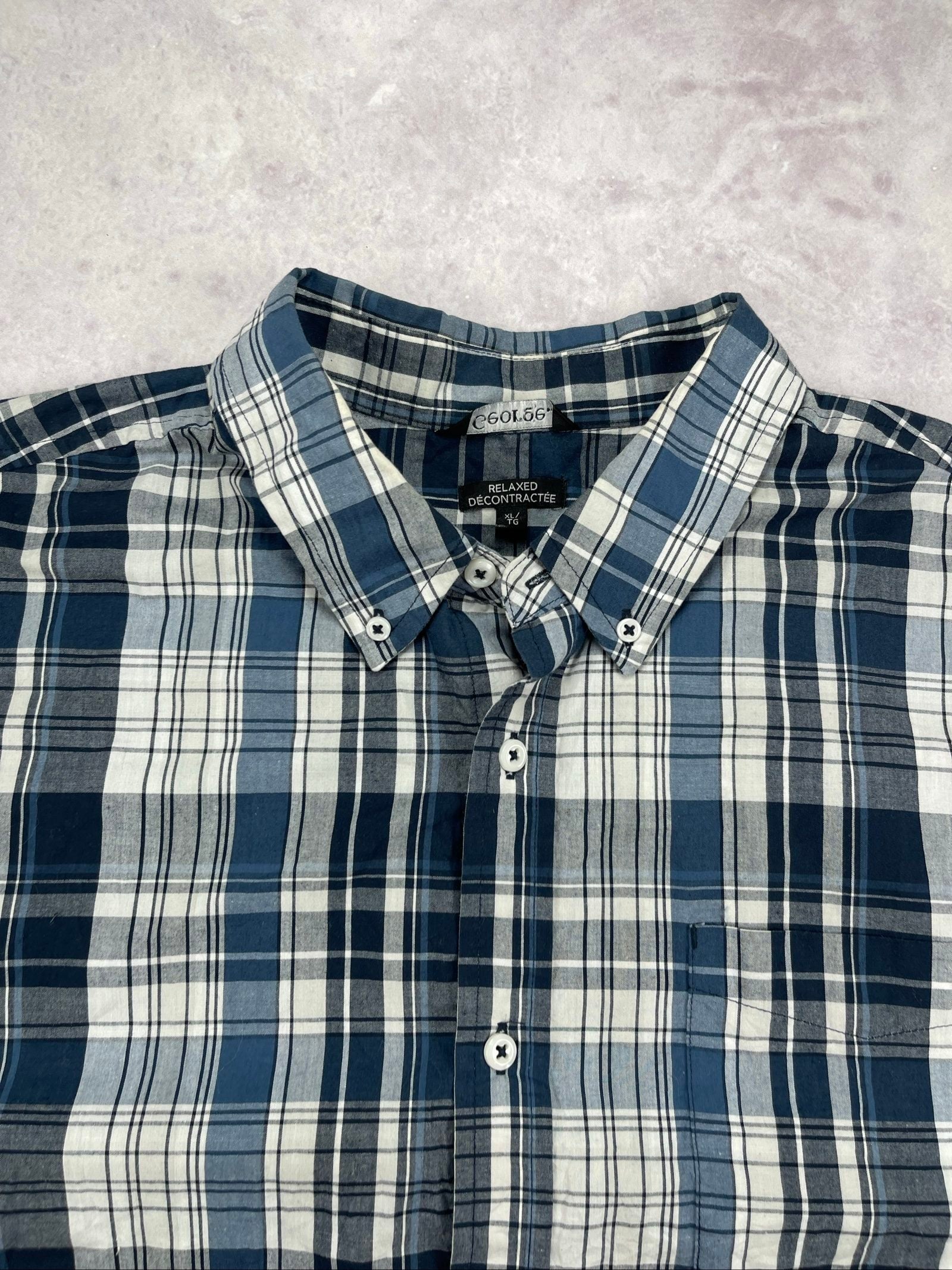 George Blue & White Check Relaxed Shirt XL image 4