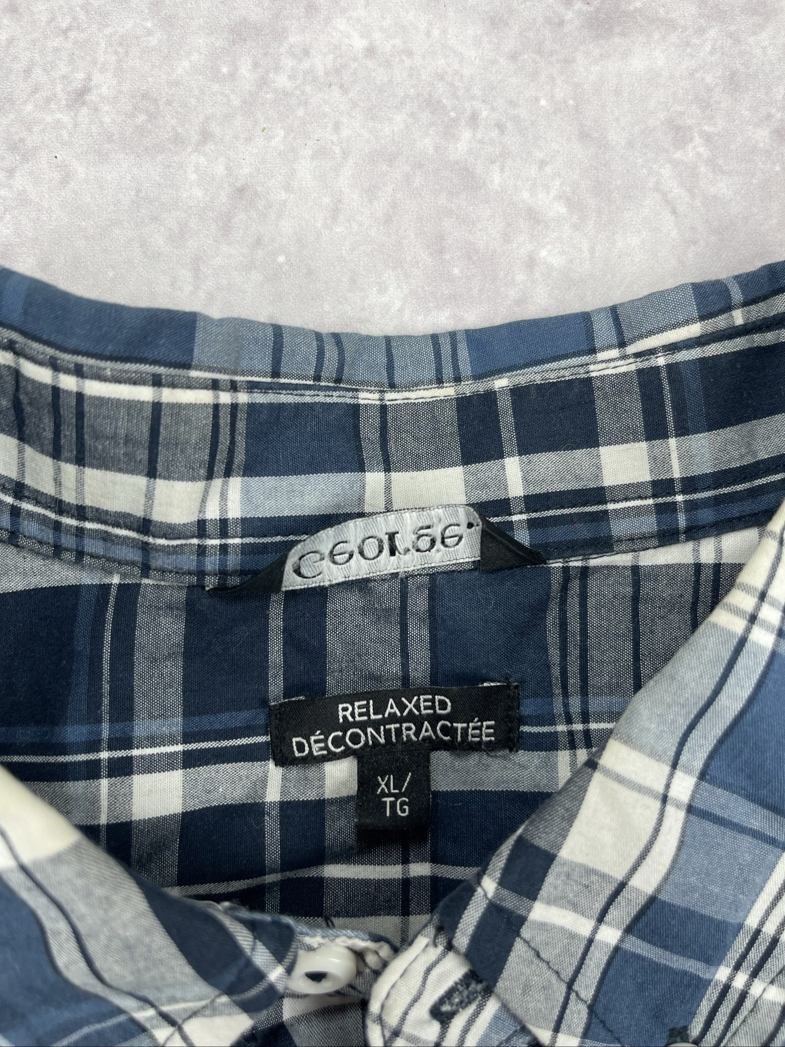 George Blue & White Check Relaxed Shirt XL image 5