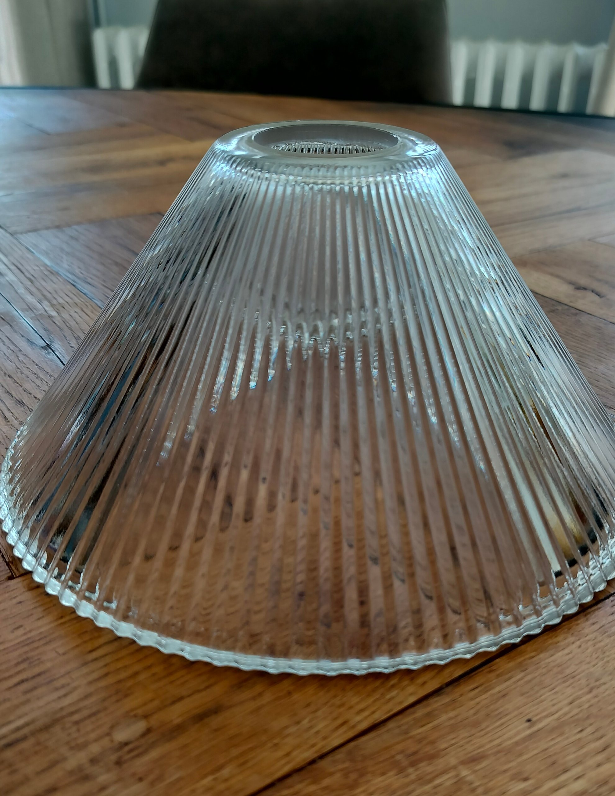 Antique Holophane Pagoda Style Prismatic Glass Lamp Shade – Unmarked