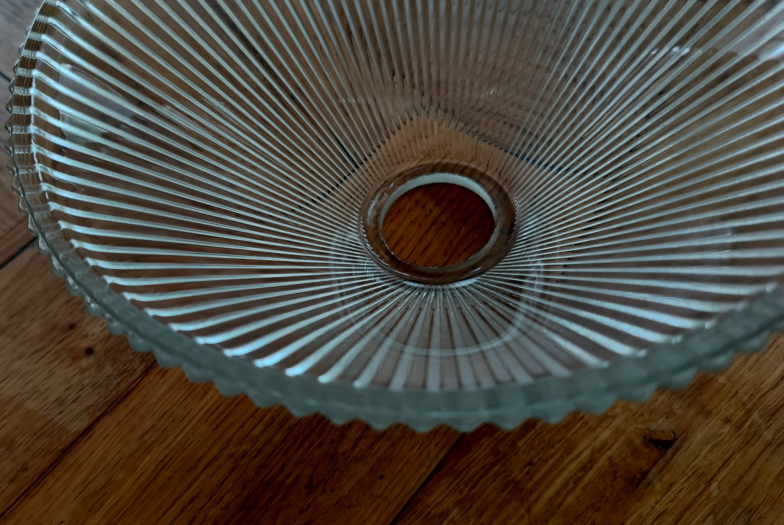 Antique Holophane Pagoda Style Prismatic Glass Lamp Shade – Unmarked image 7