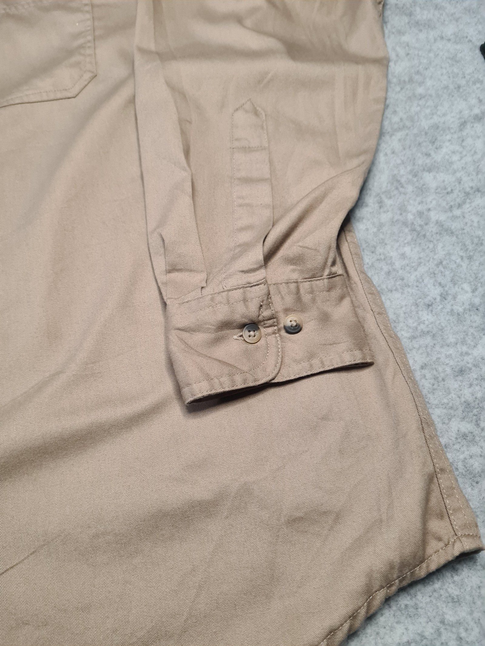 Wrangler Men’s Beige Long Sleeve Casual Shirt 2XL 1120 image 3