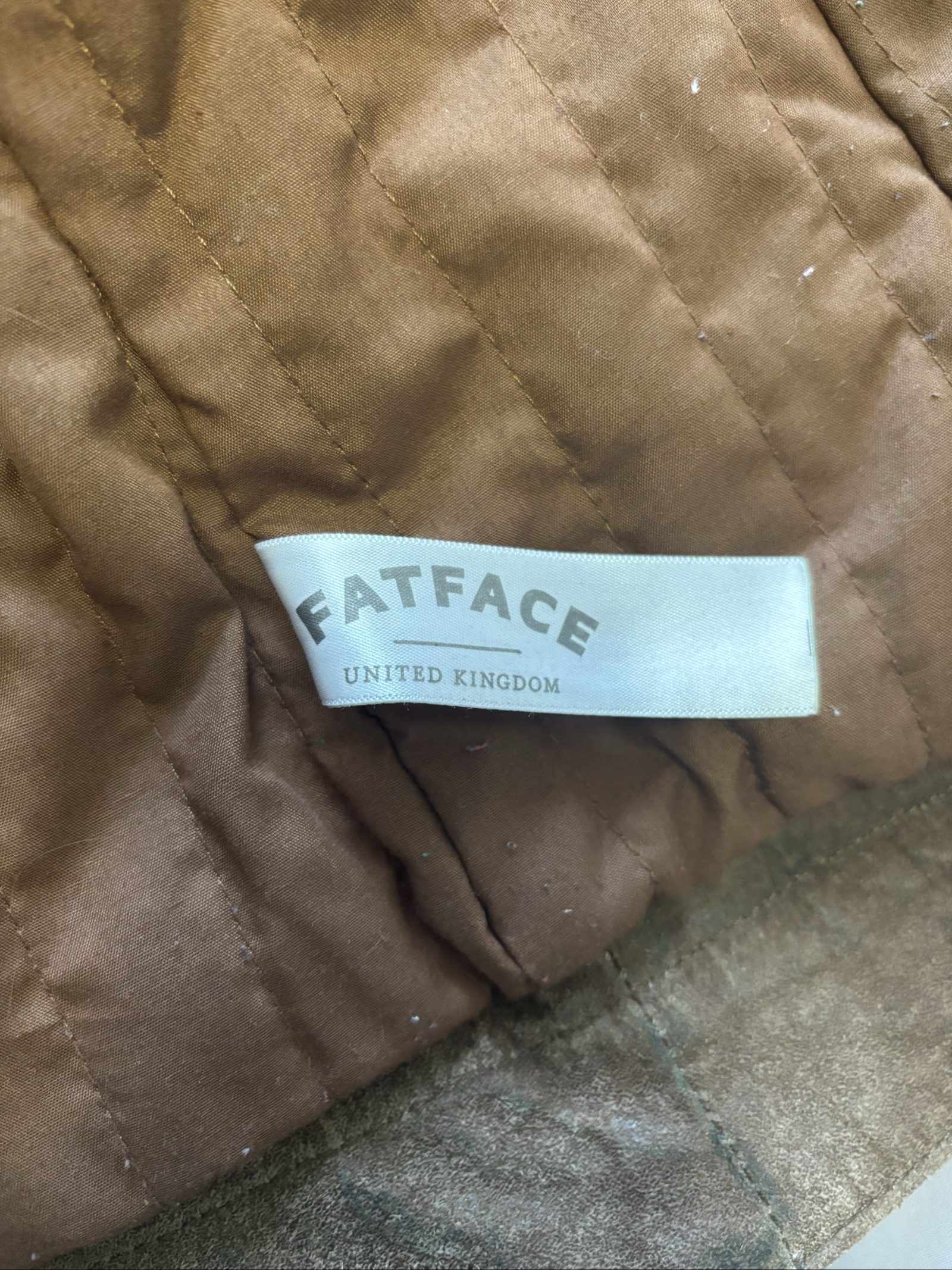 FatFace Brown Suede Jacket Size 10 Faux Shearling Collar image 5