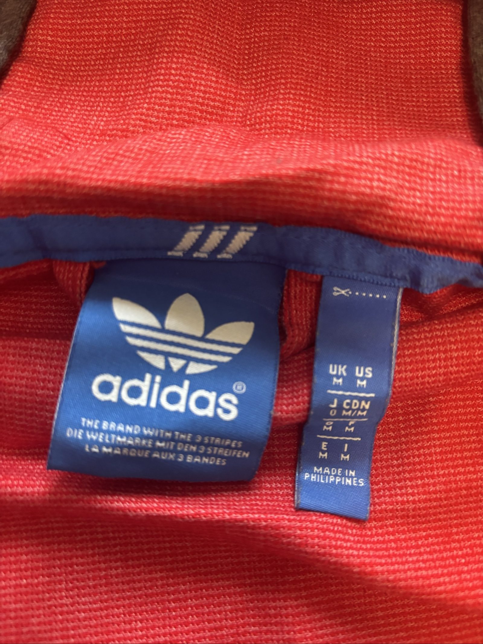 Adidas mens Red & Grey Hooded Zip-up Jacket Medium image 5