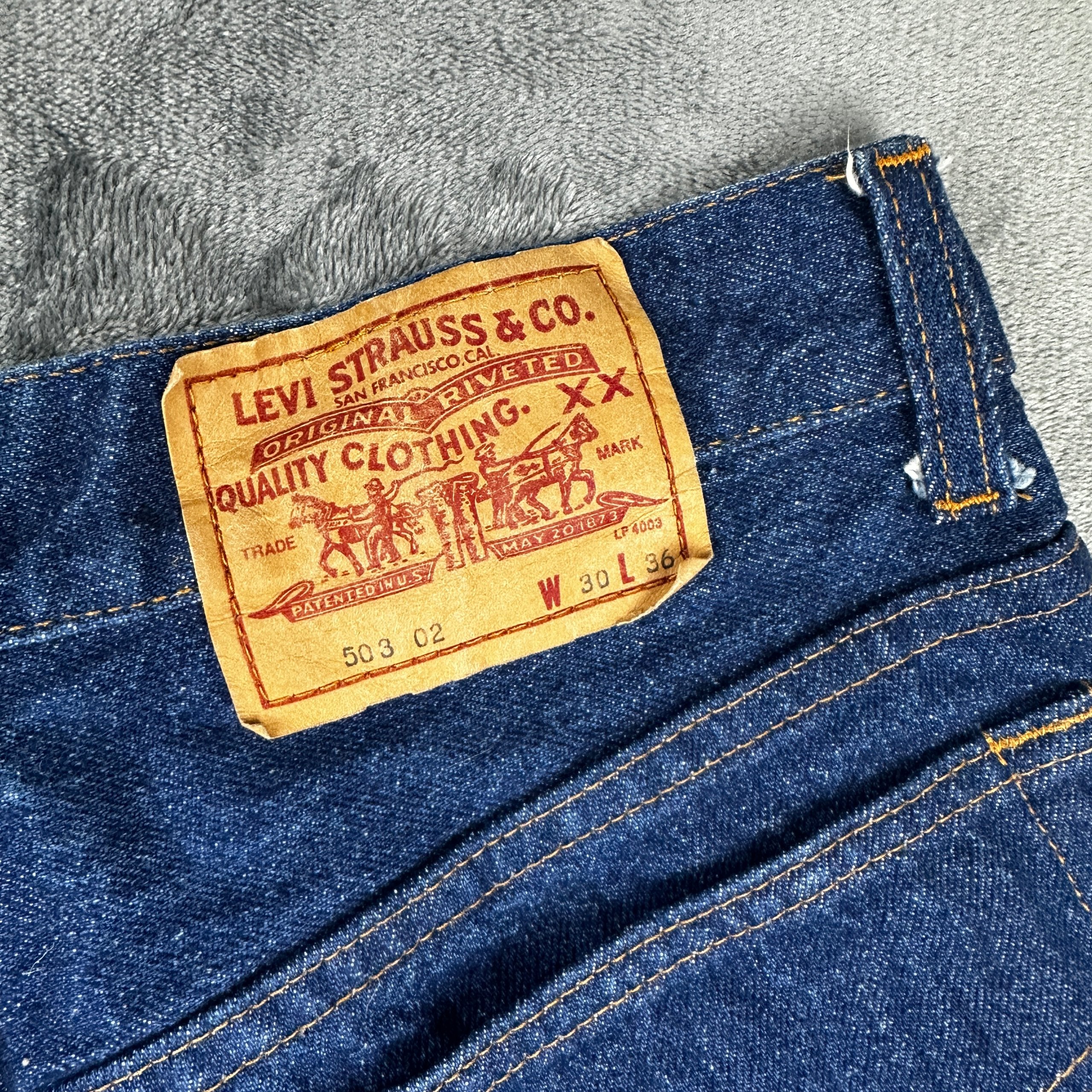 Levi’s 503 02 Vintage Straight Leg Jeans Dark Wash W30 L36 image 7
