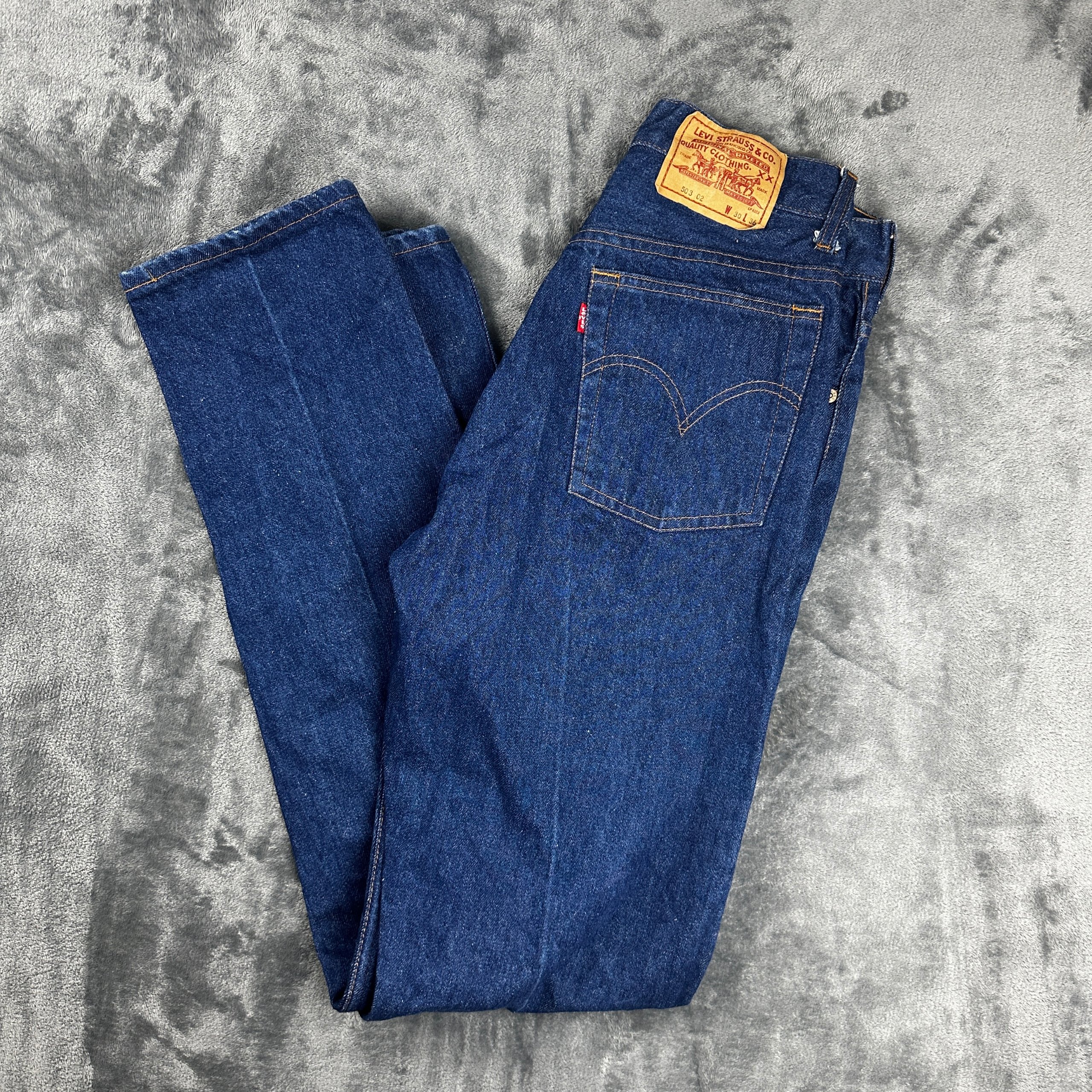 Levi’s 503 02 Vintage Straight Leg Jeans Dark Wash W30 L36