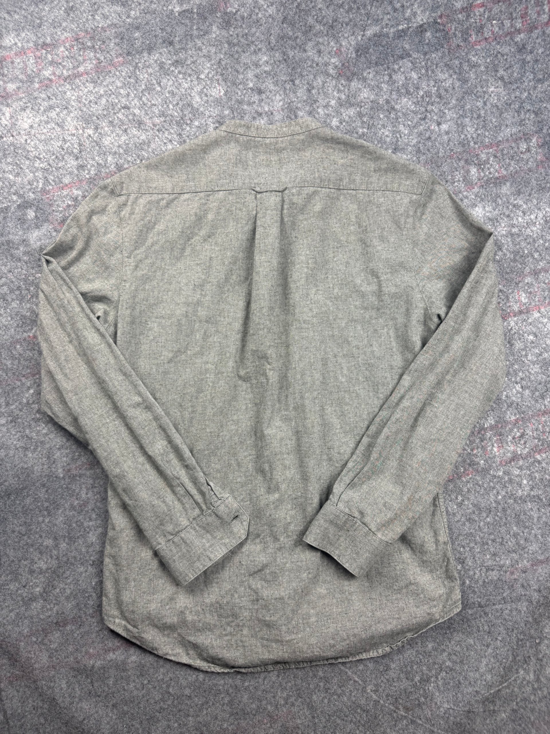 Farah Grey Mandarin Collar Slim Fit Shirt M image 4