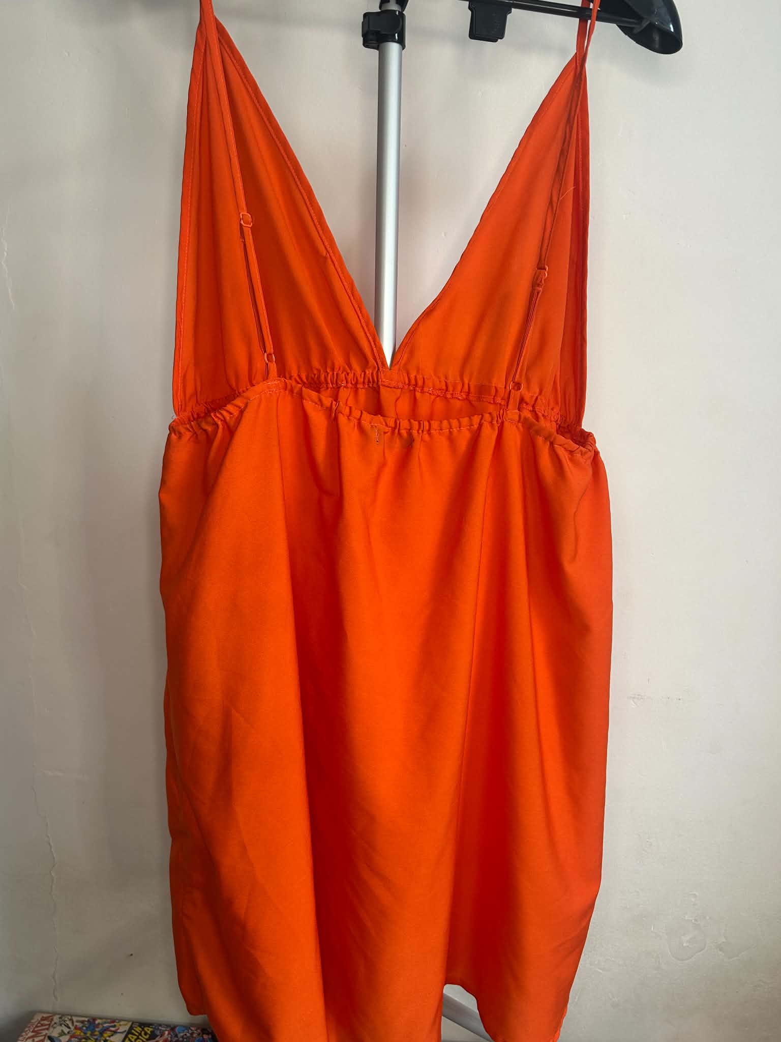 Women's Orange backless Dress UK 18 Polyester image 2