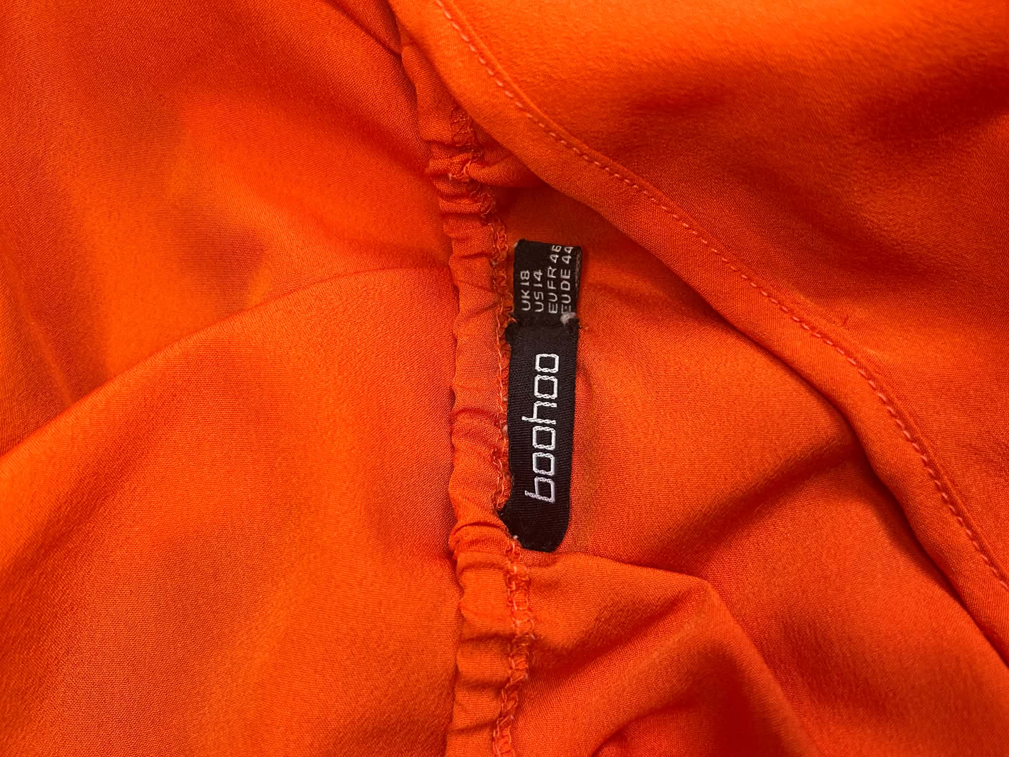 Women's Orange backless Dress UK 18 Polyester image 3