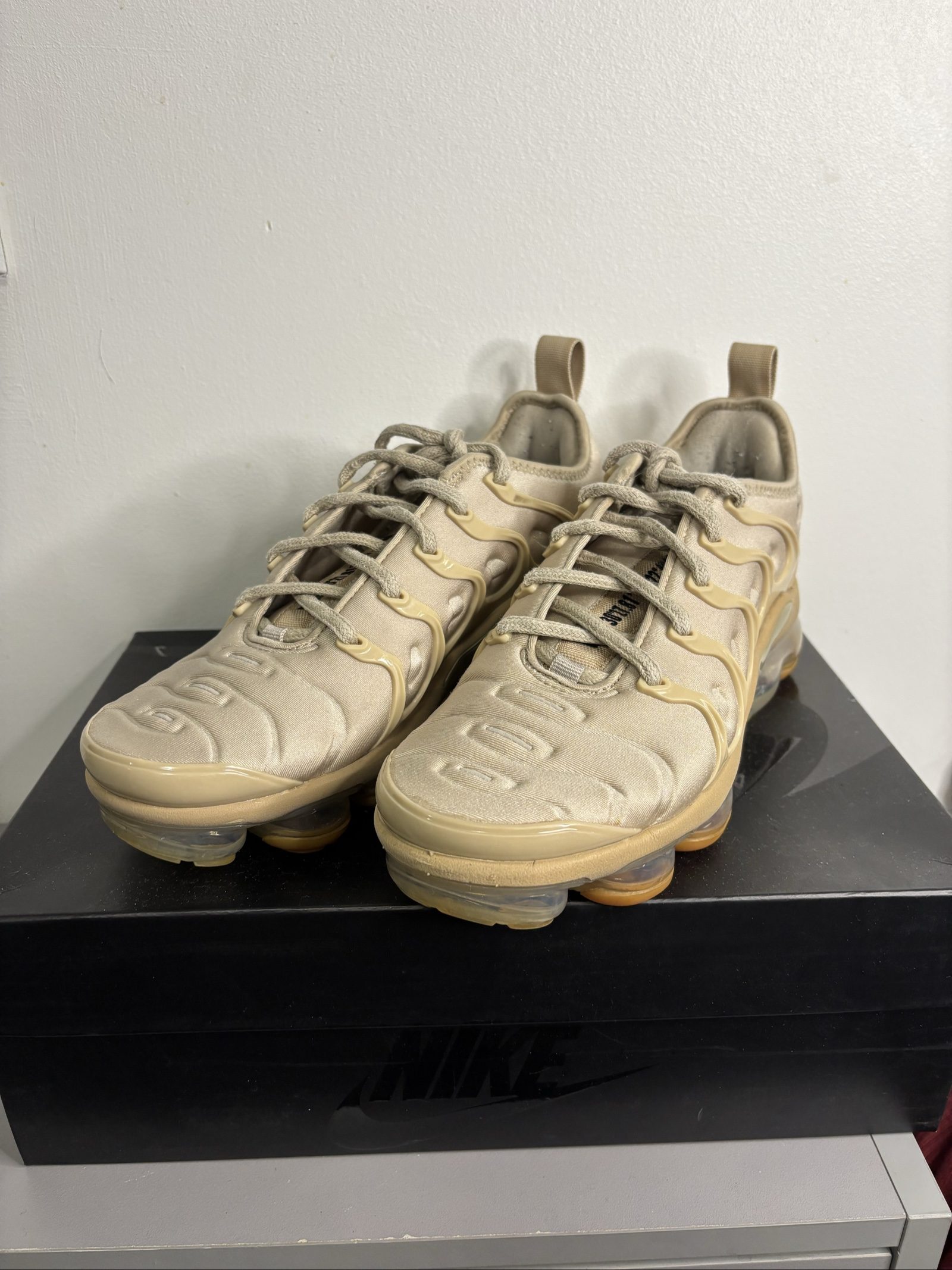Nike Beige Vapormax Plus Sneakers UK 5