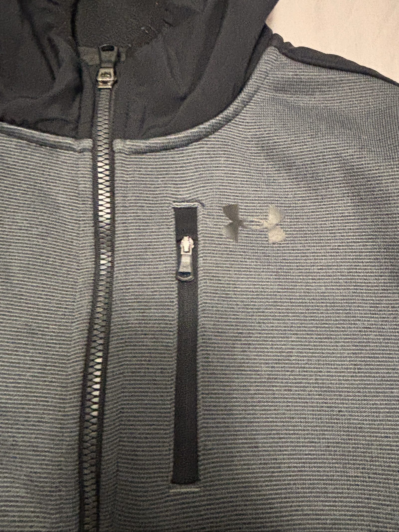 Under Armour Black & Grey ColdGear Boys' Hoodie YLG image 2
