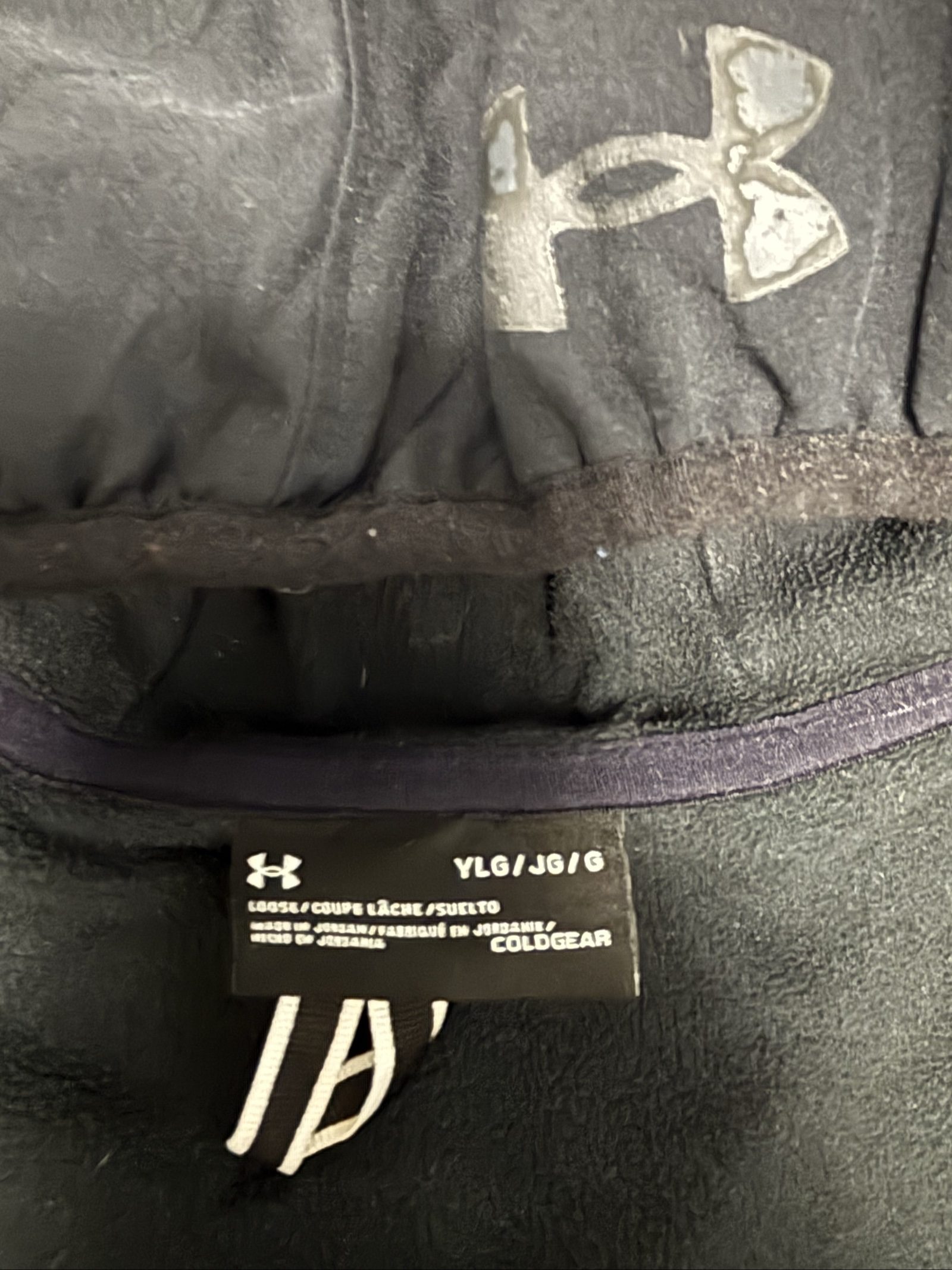 Under Armour Black & Grey ColdGear Boys' Hoodie YLG image 4