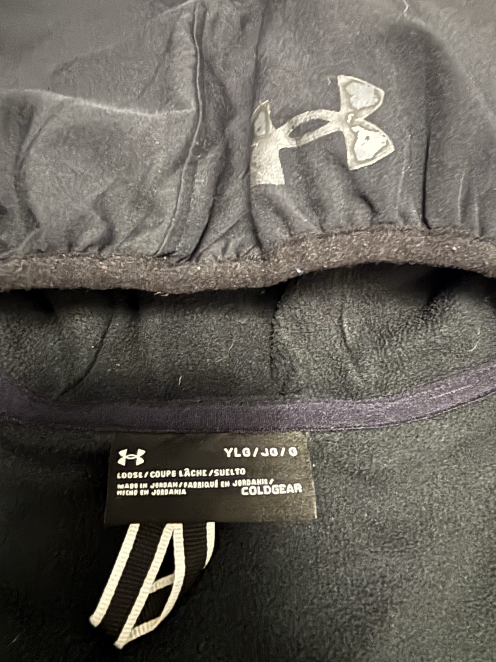 Under Armour Black & Grey ColdGear Boys' Hoodie YLG image 5