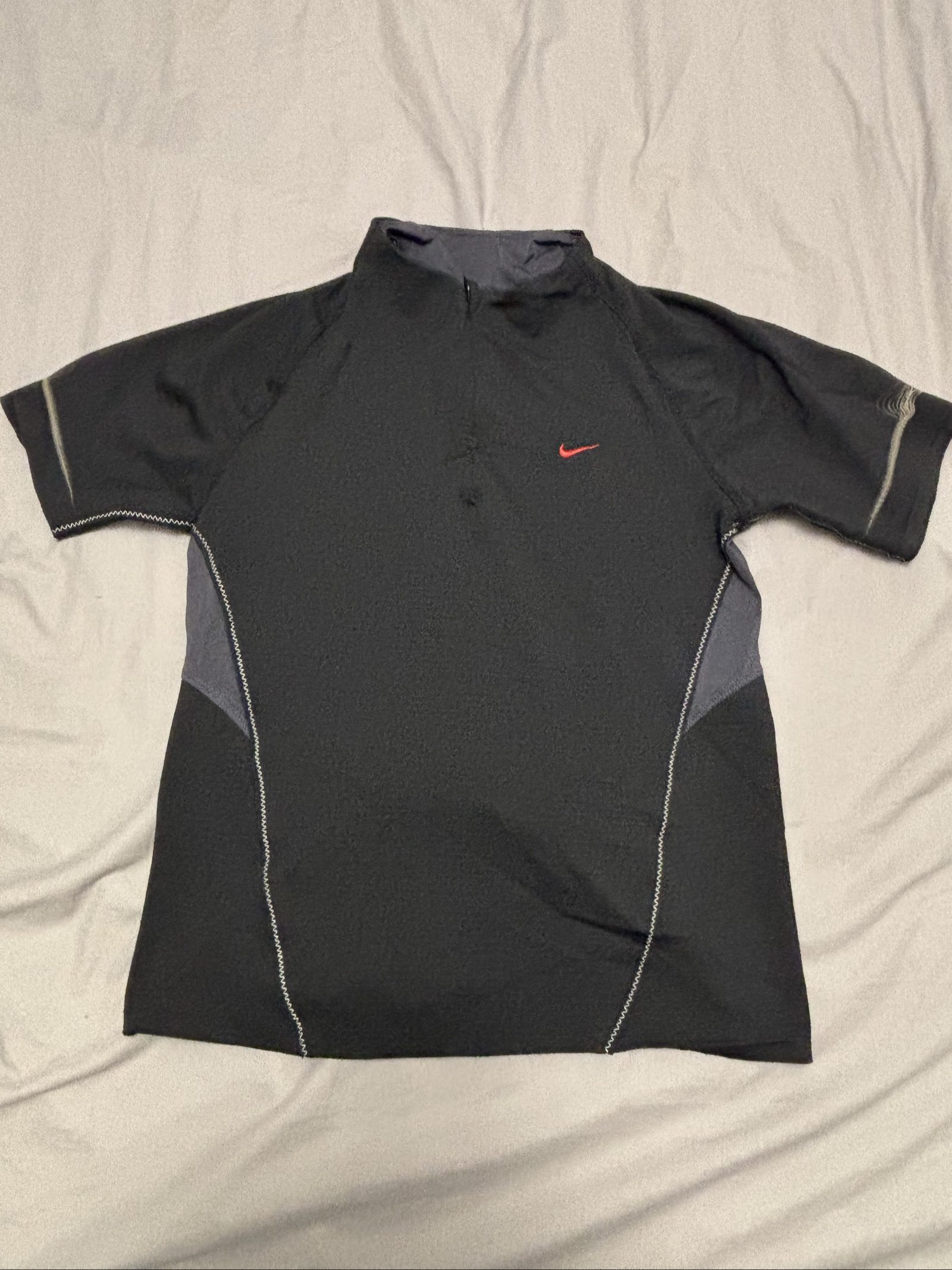 Nike Black & Grey Sphere React women’s Small Half Zip Top