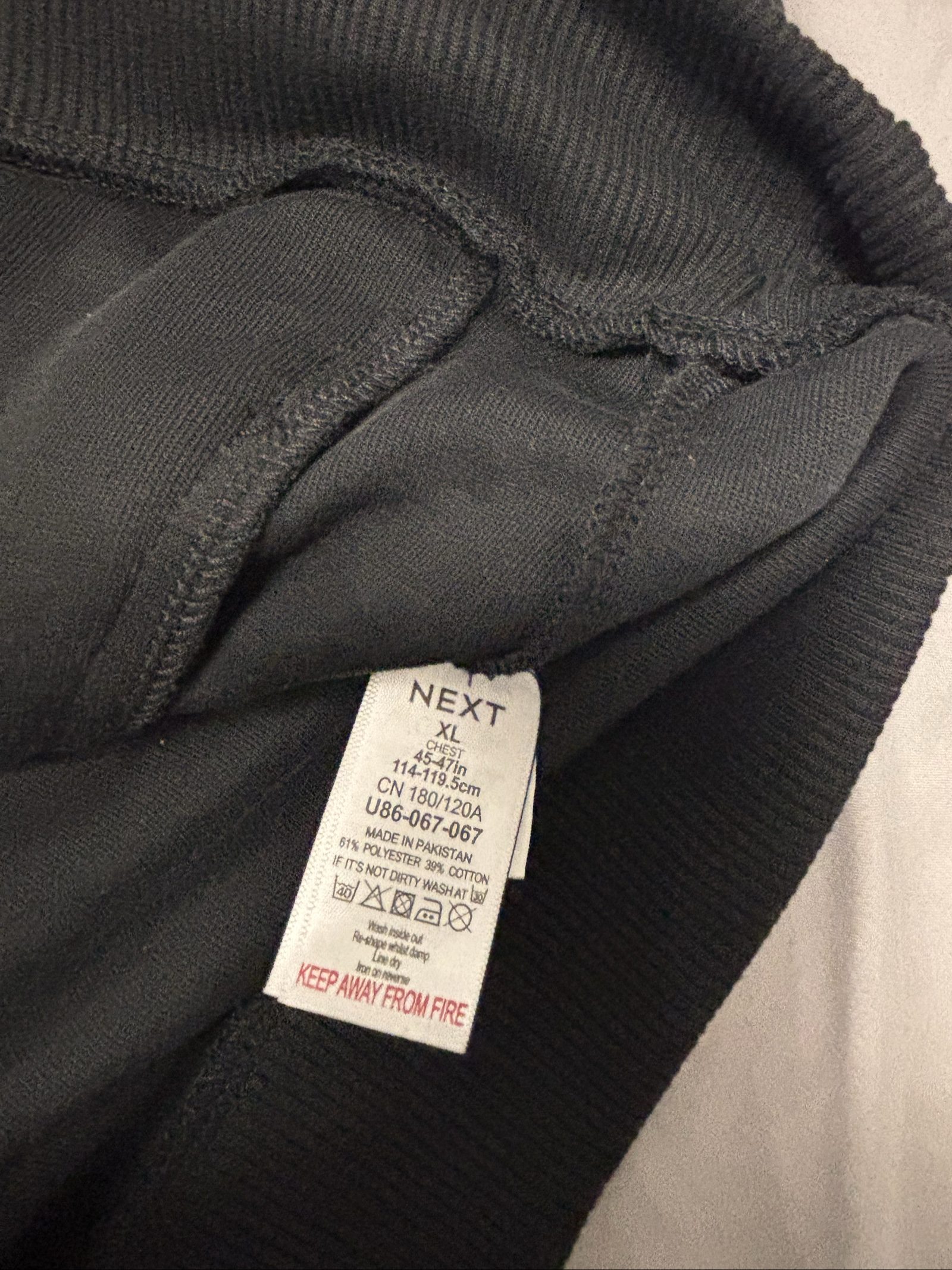 Next Black Regular Fit Sweatshirt XL image 5