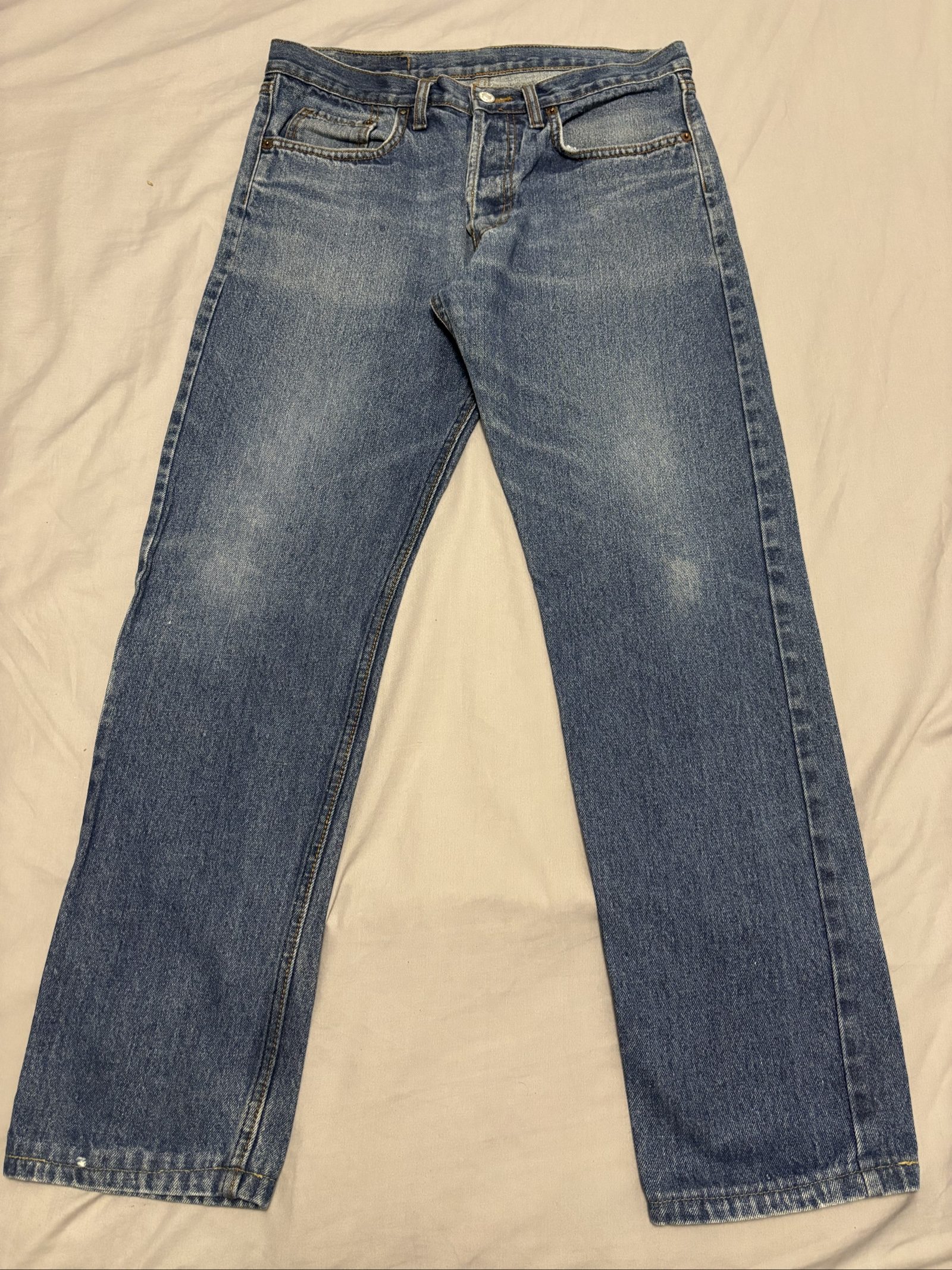 Levi's Blue Denim 501 Jeans W32 L36 Men's Classic Fit